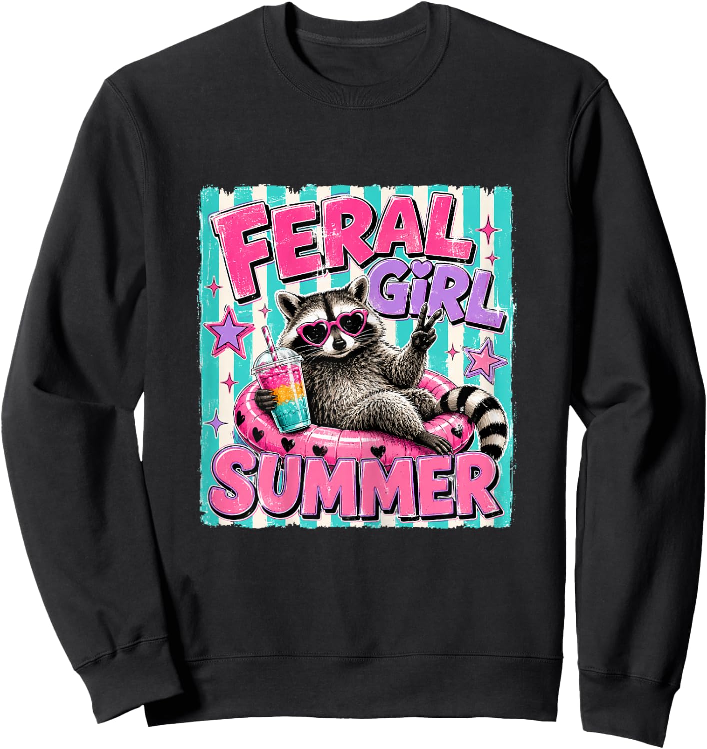Feral Girl Summer Sweatshirt - Sweatshirt | Black