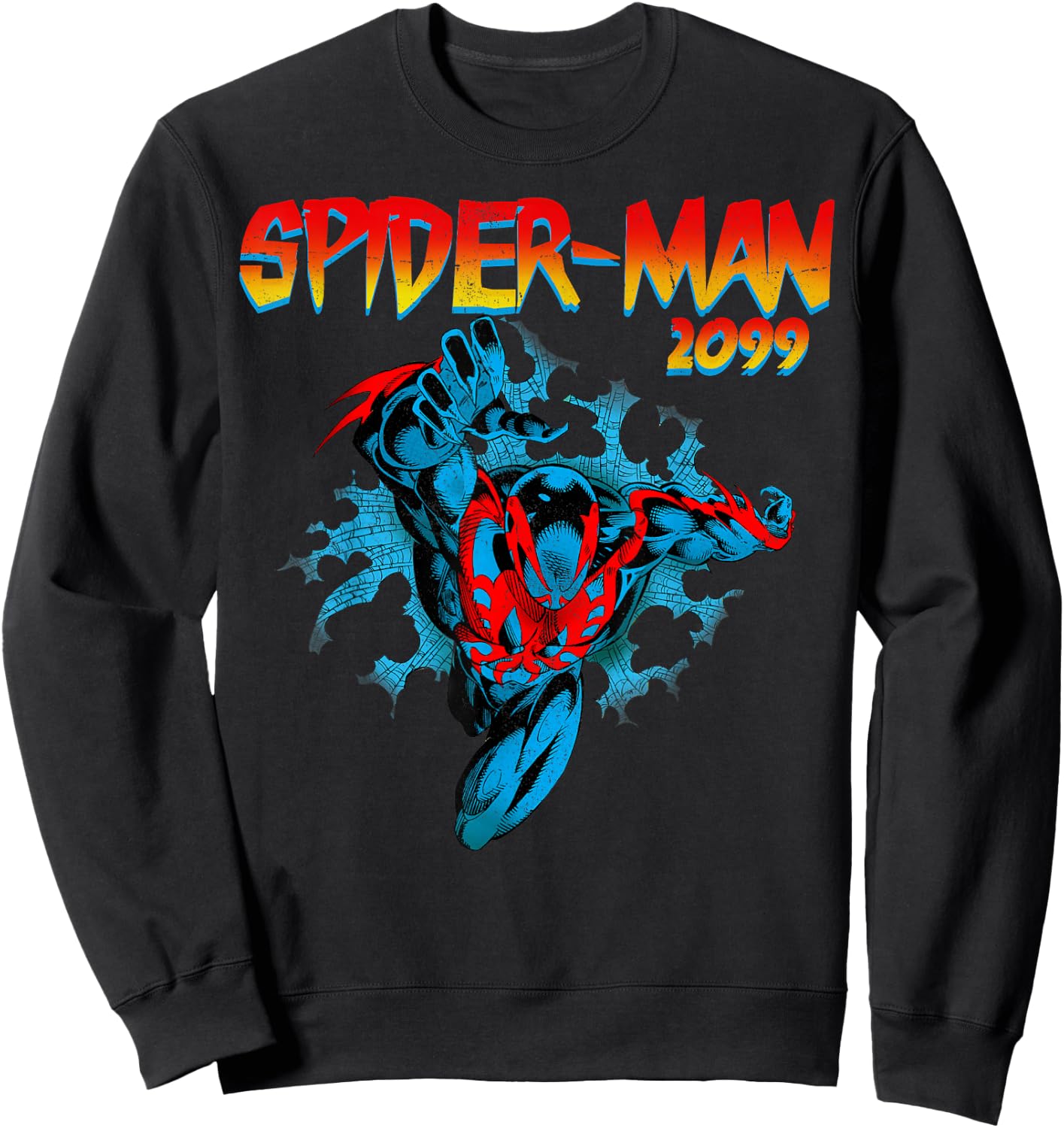 Marvel Spider-Man 2099 Retro Jump Logo Small Sweatshirt - Sweatshirt | Black