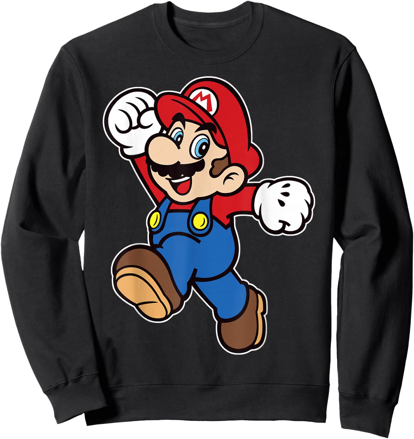 Super Mario Classic Jump Portrait Sweatshirt - Sweatshirt | Black