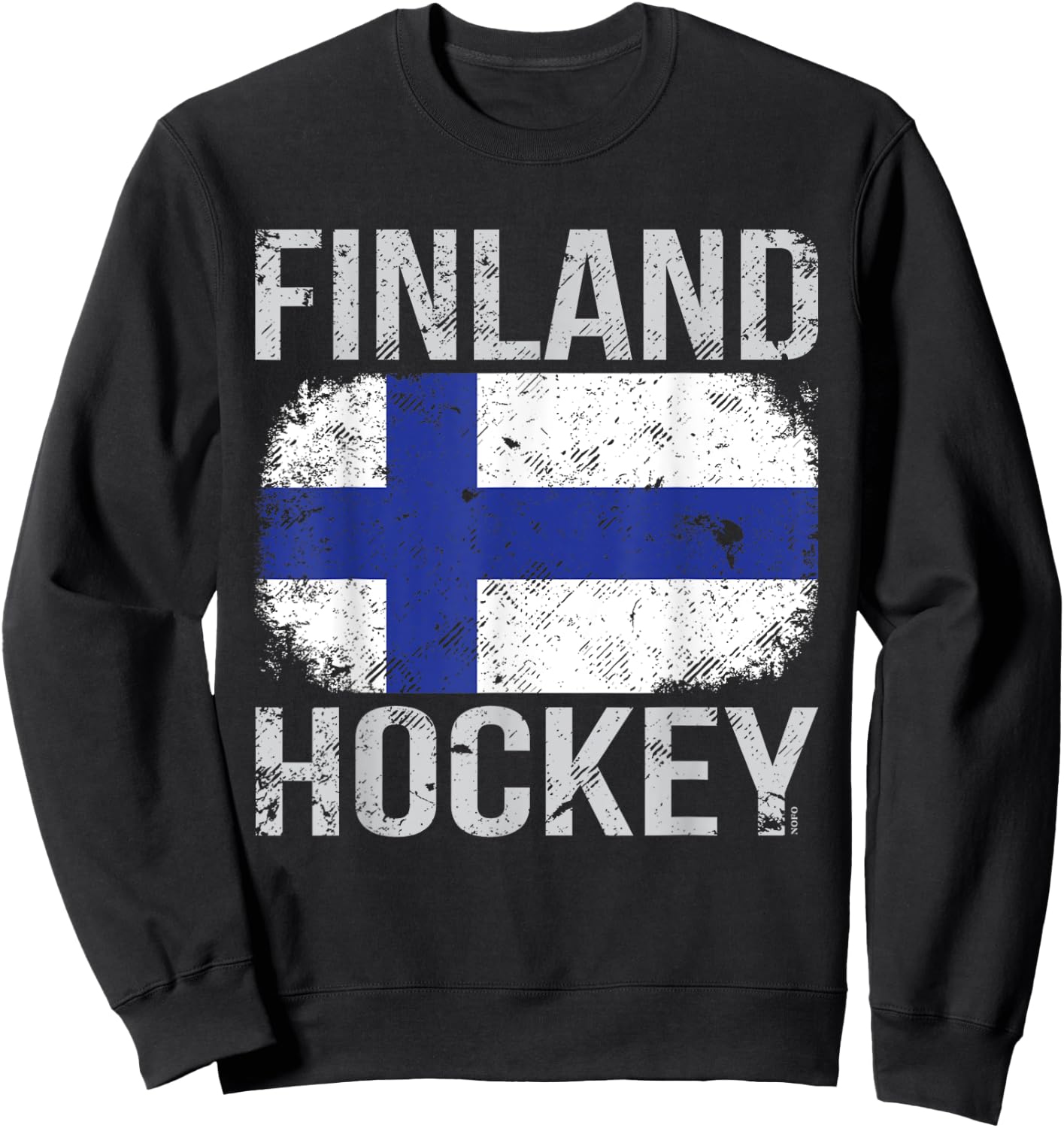 Finland Hockey, Finnish Flag Sweatshirt - Sweatshirt | Black