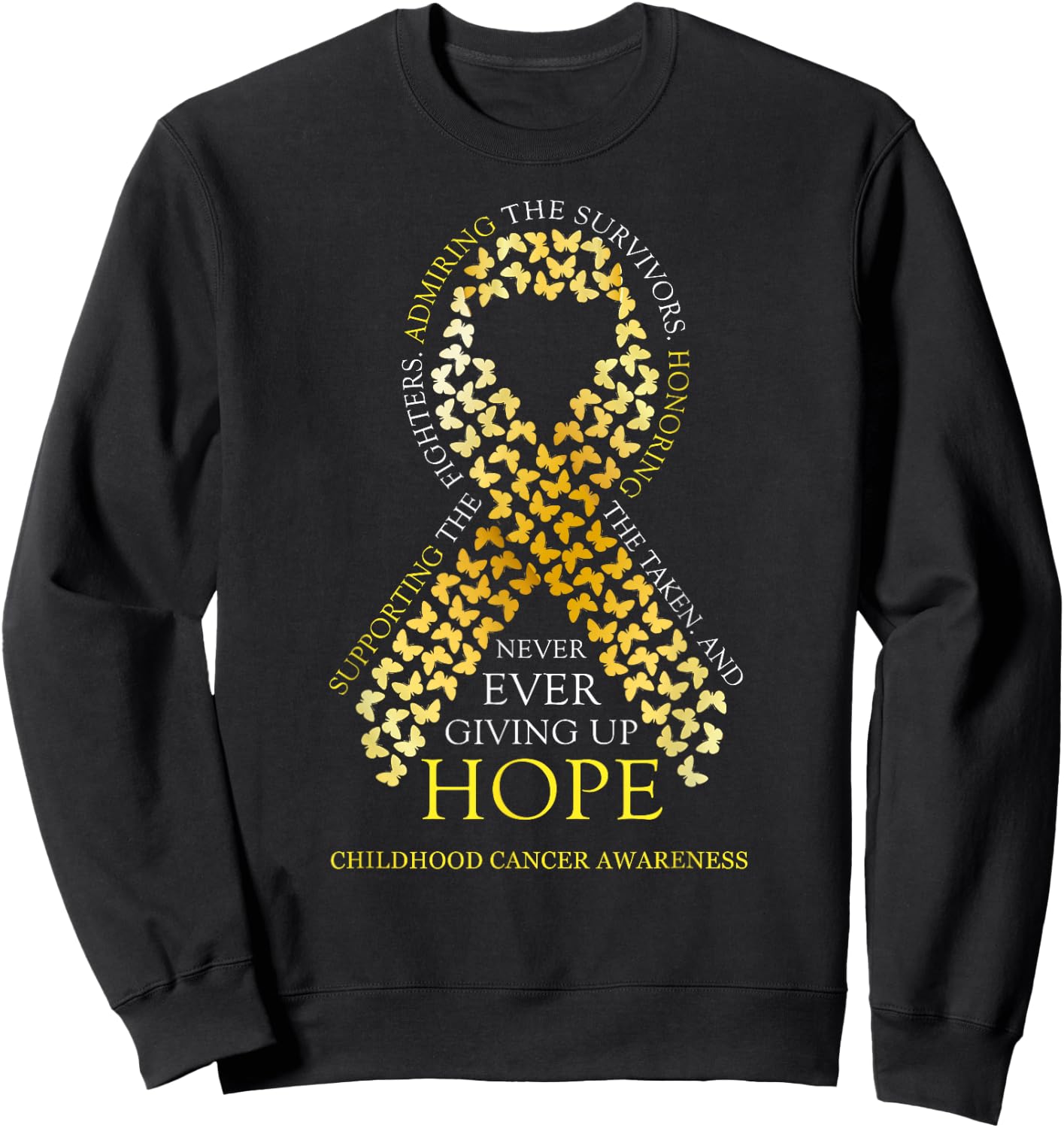 Childhood Cancer Awareness T Sweatshirt - Sweatshirt | Black