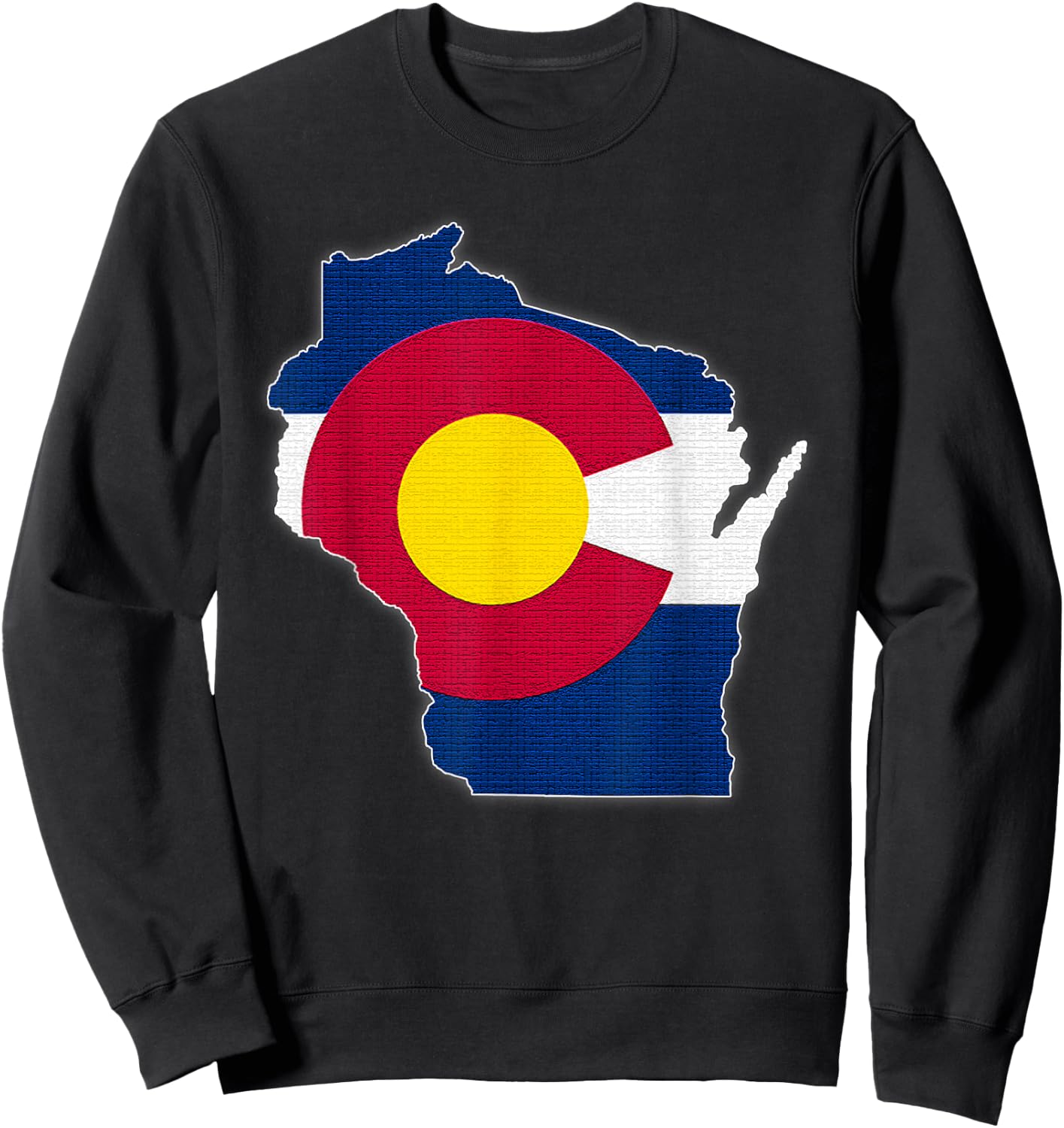 WISCONSIN STATE MAP COLORADO CO Flag Roots Men Women Gift Sweatshirt - Sweatshirt | Black