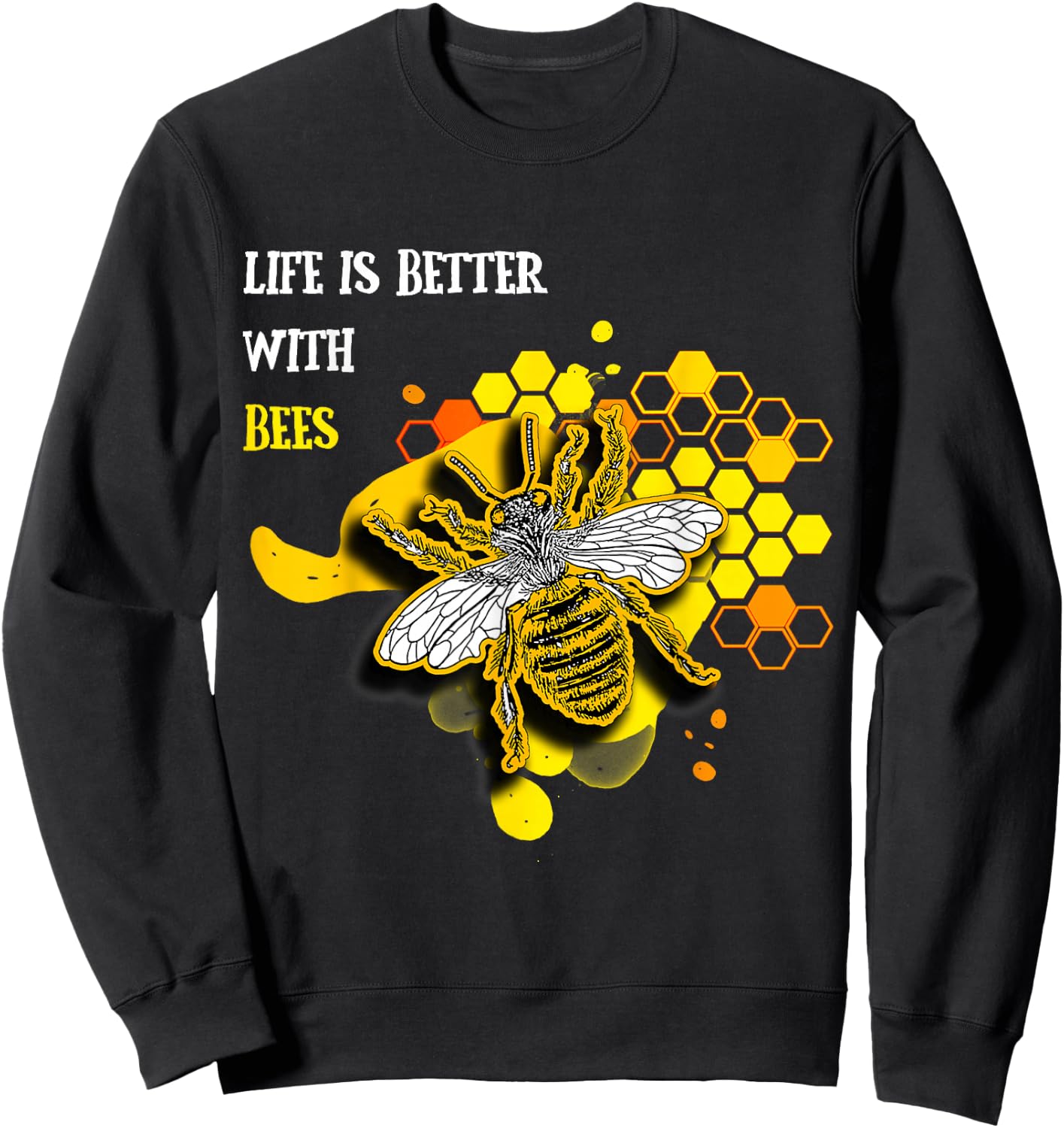 Das Leben ist besser mit Bienen Gift Fun Sweatshirt - Sweatshirt | Black