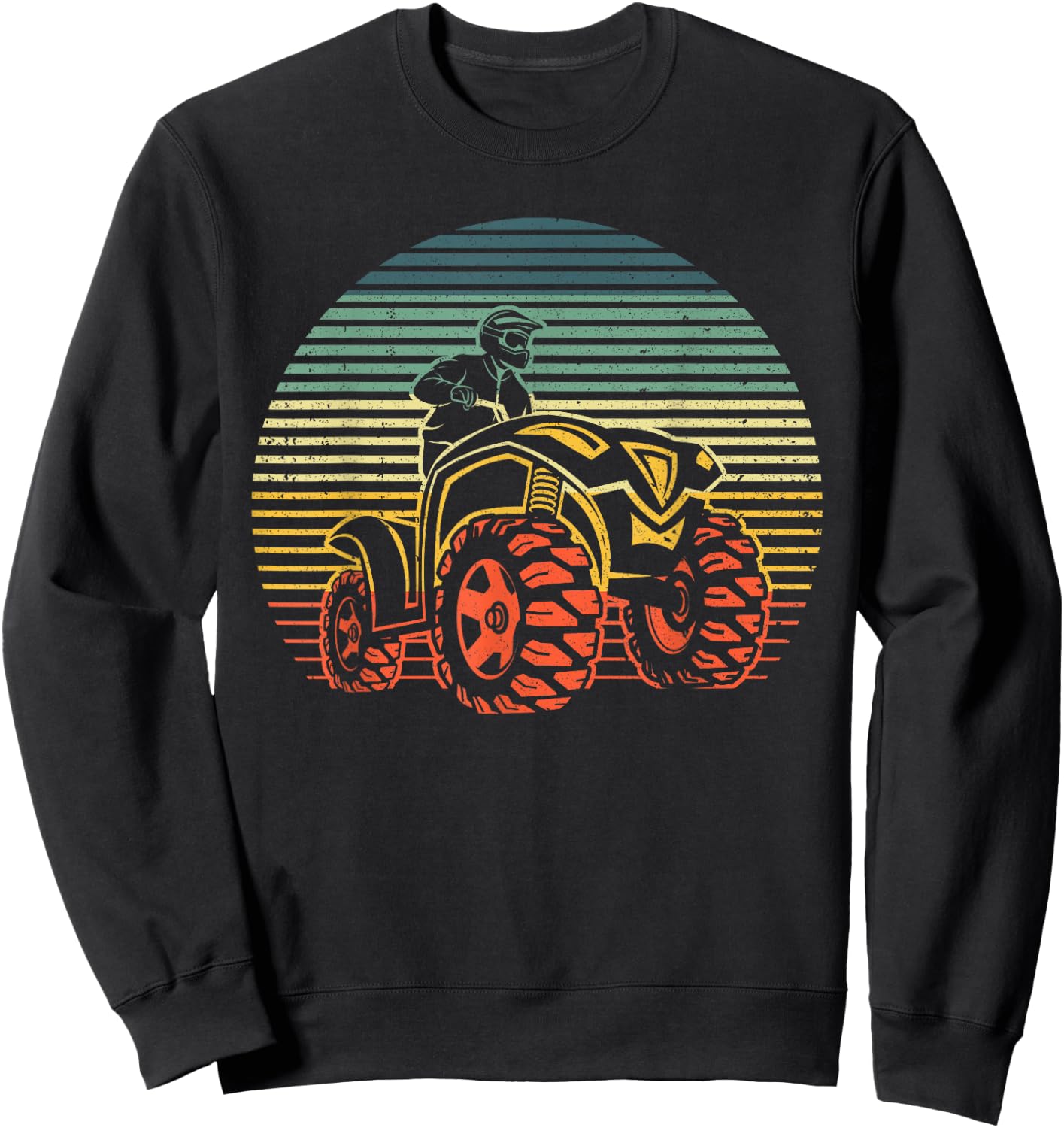 Cool ATV Art Women Quad Off Road Riding 4 Wheeler Sweatshirt - Sweatshirt | Black