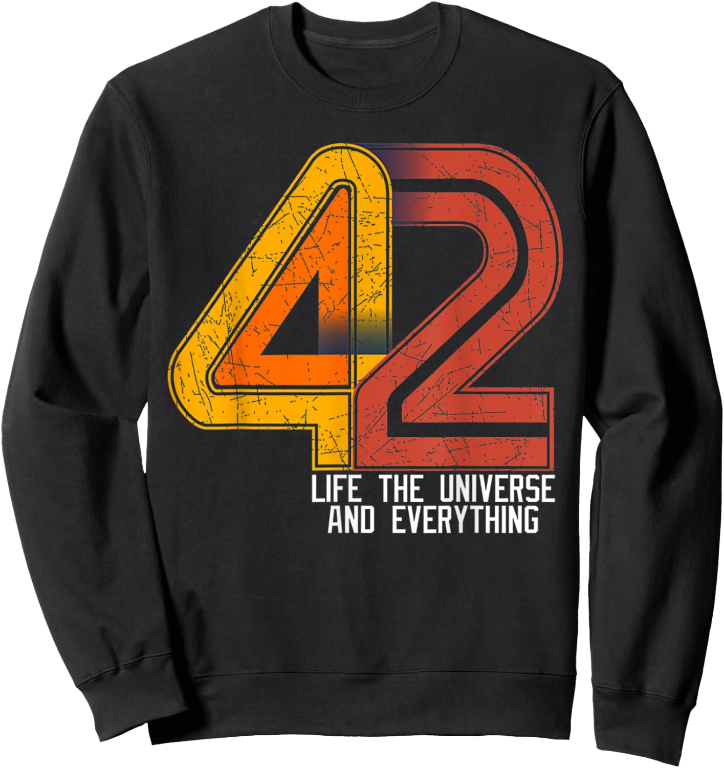 Vintage The 42 Answer to Life The Universe and Everything Sweatshirt - Sweatshirt | Black