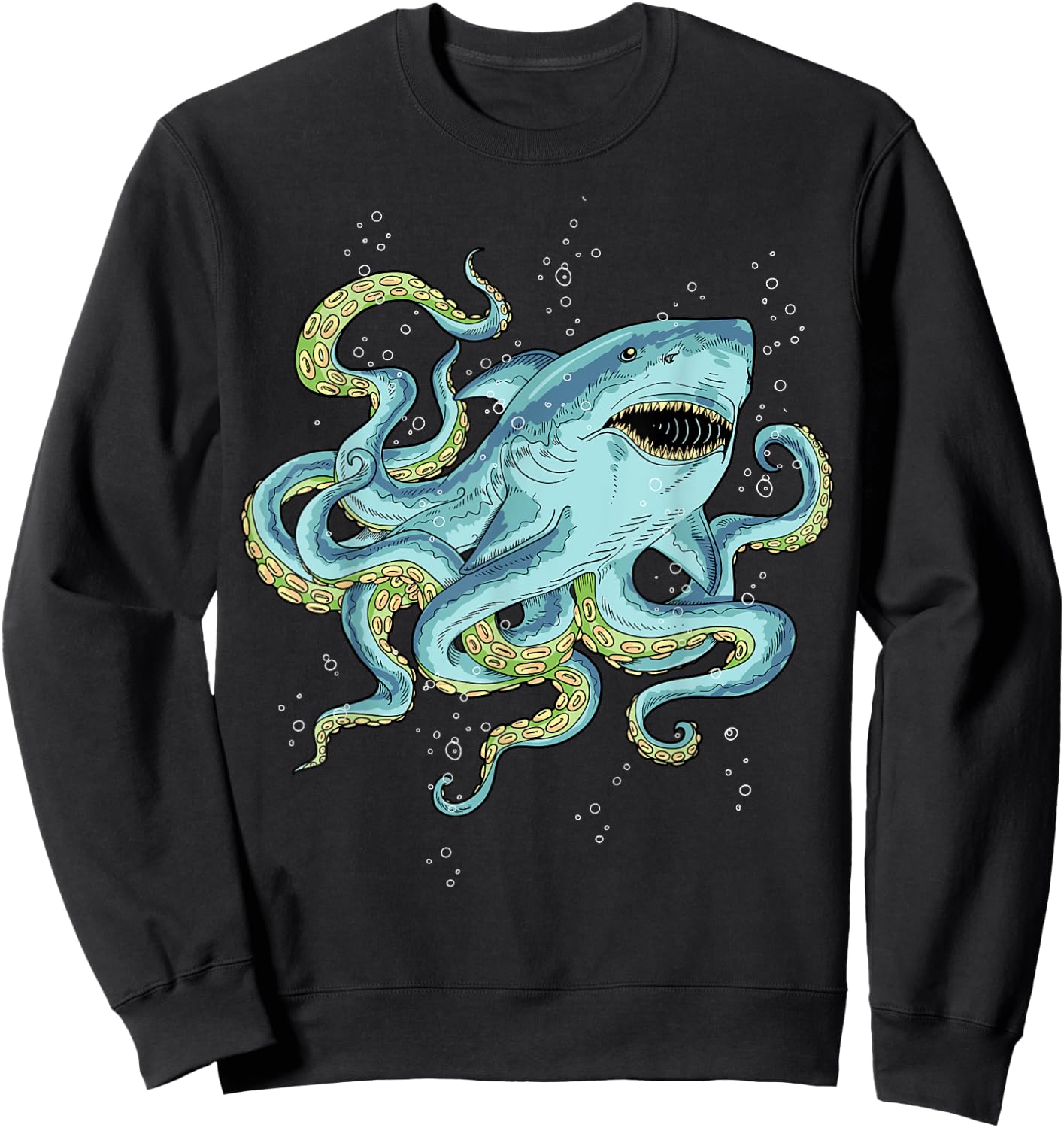 Half Shark Half Octopus Sharktopus Sweatshirt - Sweatshirt | Black