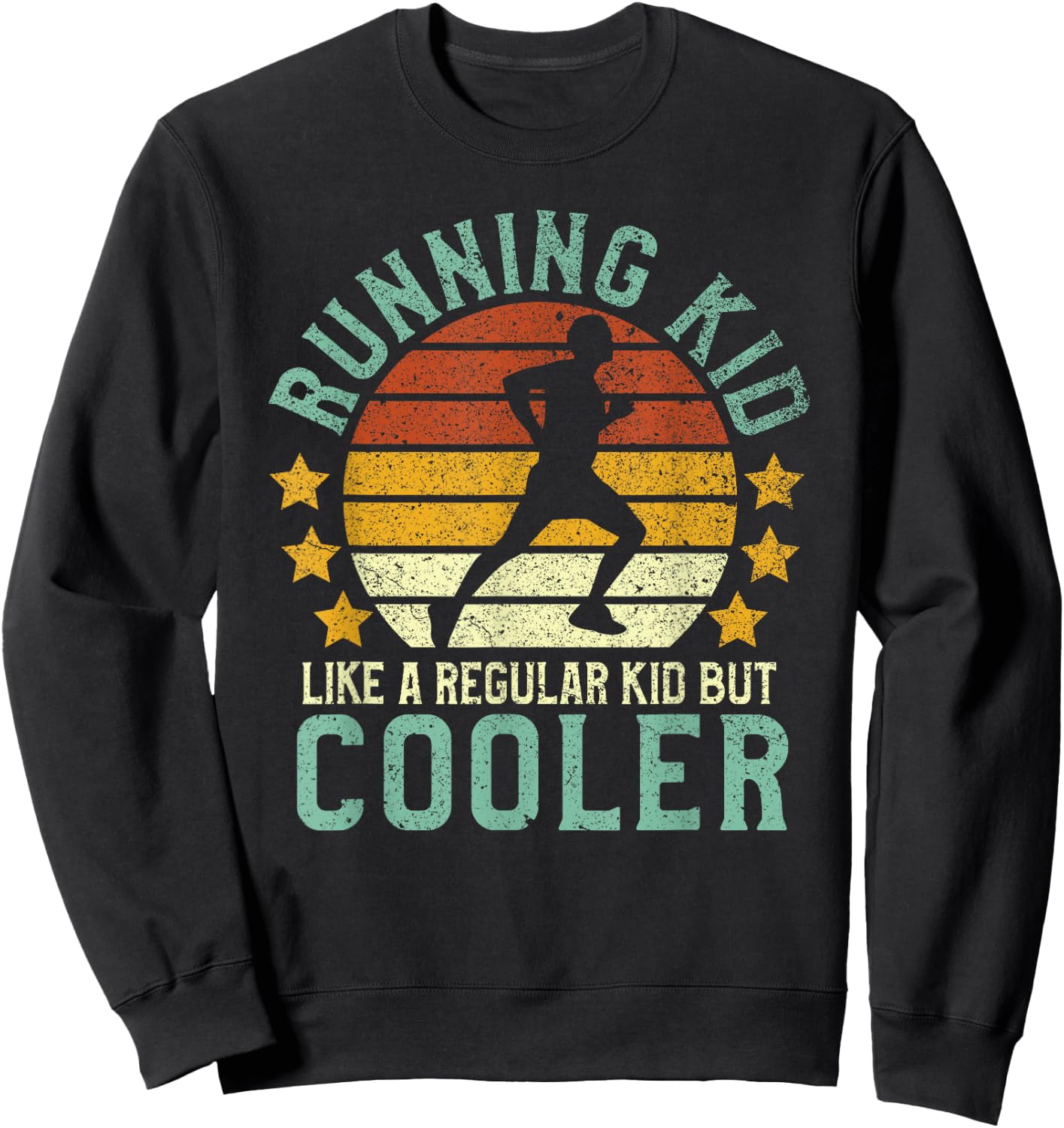 Running Kid | Funny Track and Field Runner & Run Lover Gift Sweatshirt - Sweatshirt | Black
