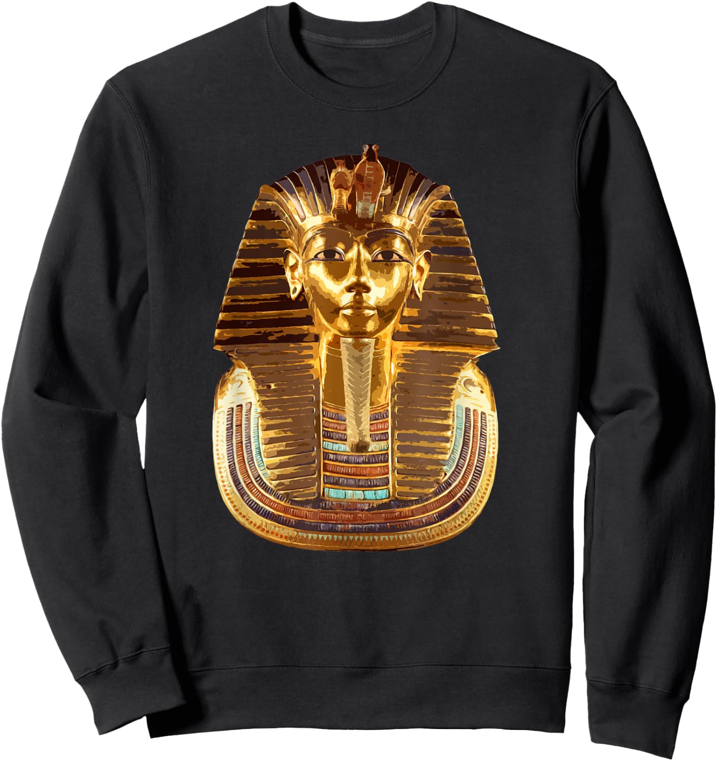 Pharaoh Tutankhamun mask . Ancient Egypt King Tut shirt Sweatshirt - Sweatshirt | Black