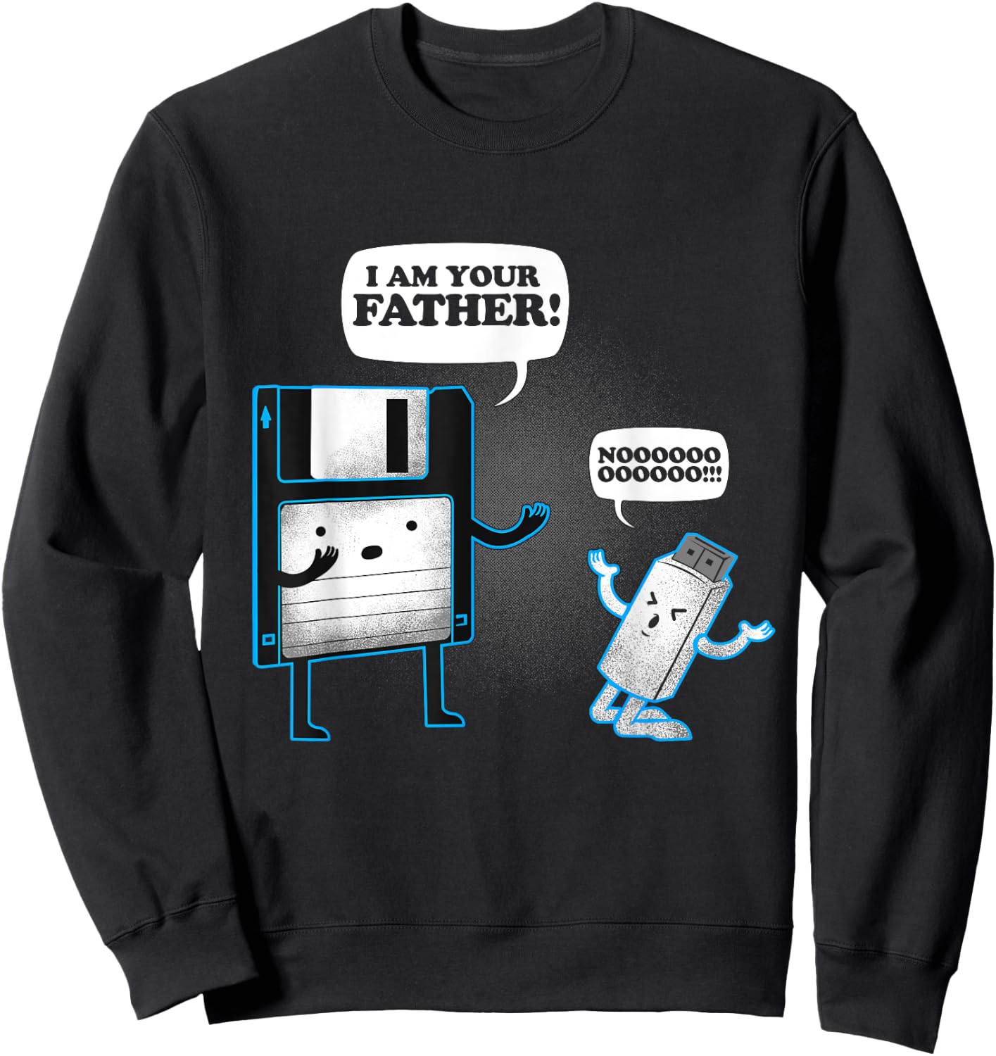 "I am your father" Floppy Disk & USB funny shirt Sweatshirt - Sweatshirt | Black