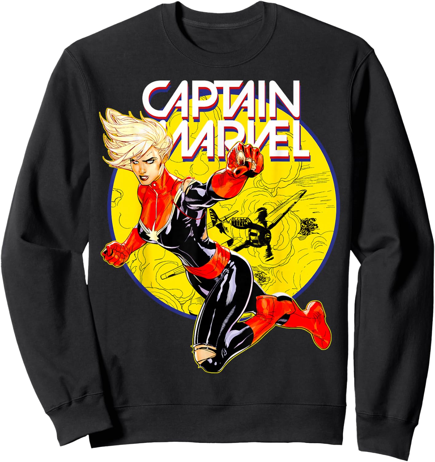 Marvel Captain Marvel Earth's Mightiest Hero Graphic Sweatshirt - Sweatshirt | Black