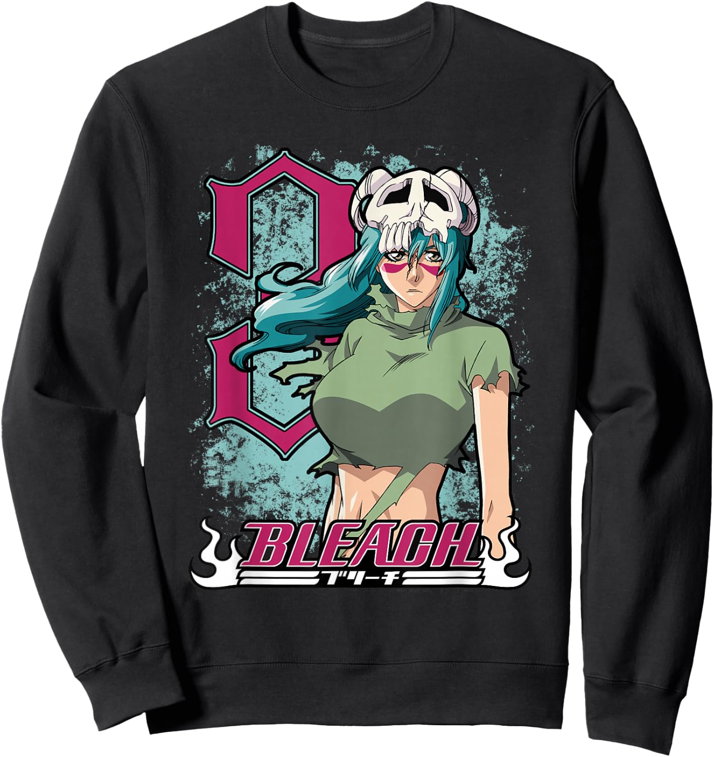 Bleach Neliel 3 with Splatter and Logo Anime Sweatshirt - Sweatshirt | Black