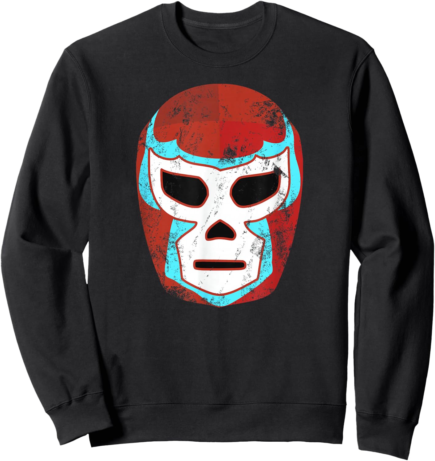 Wrestling Lucha Libre Luchador Mask Retro Throwback Sweatshirt - Sweatshirt | Black