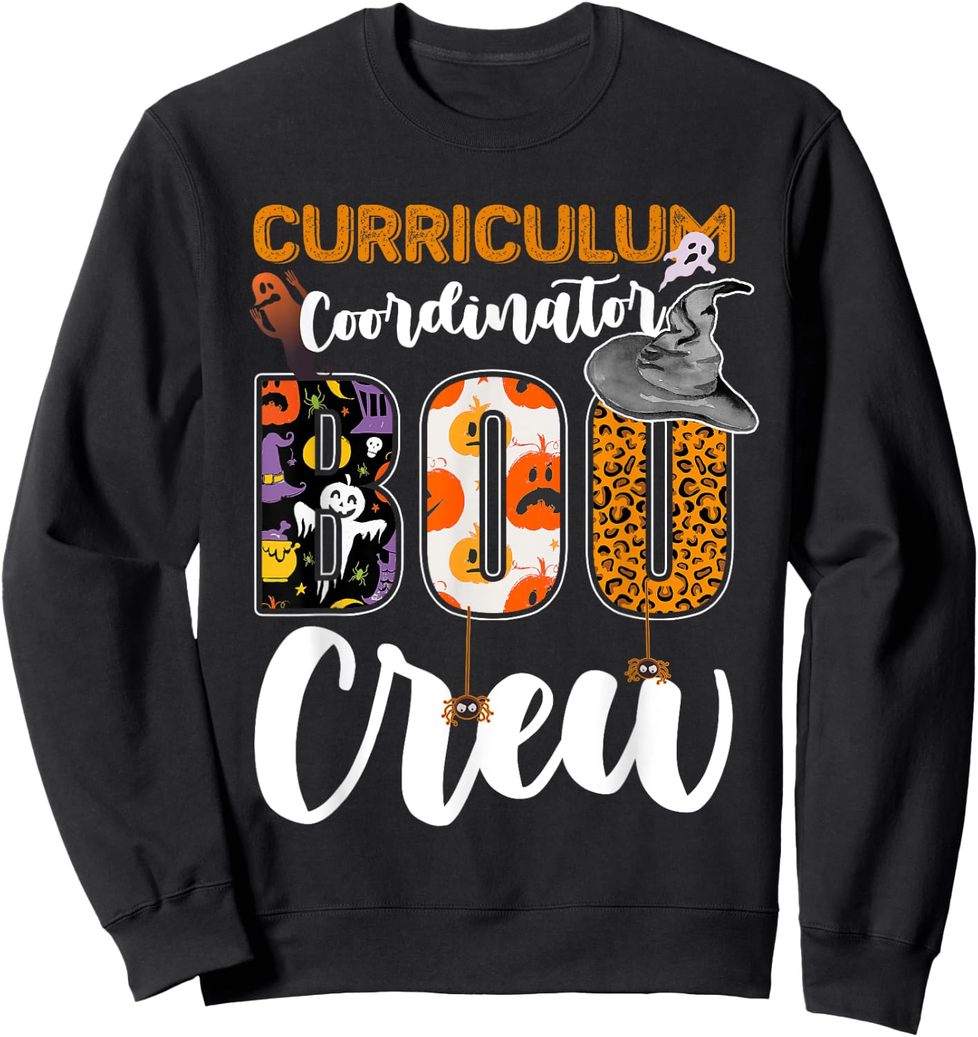 Curriculum Coordinator Boo Crew Halloween Matching Sweatshirt - Sweatshirt | Black