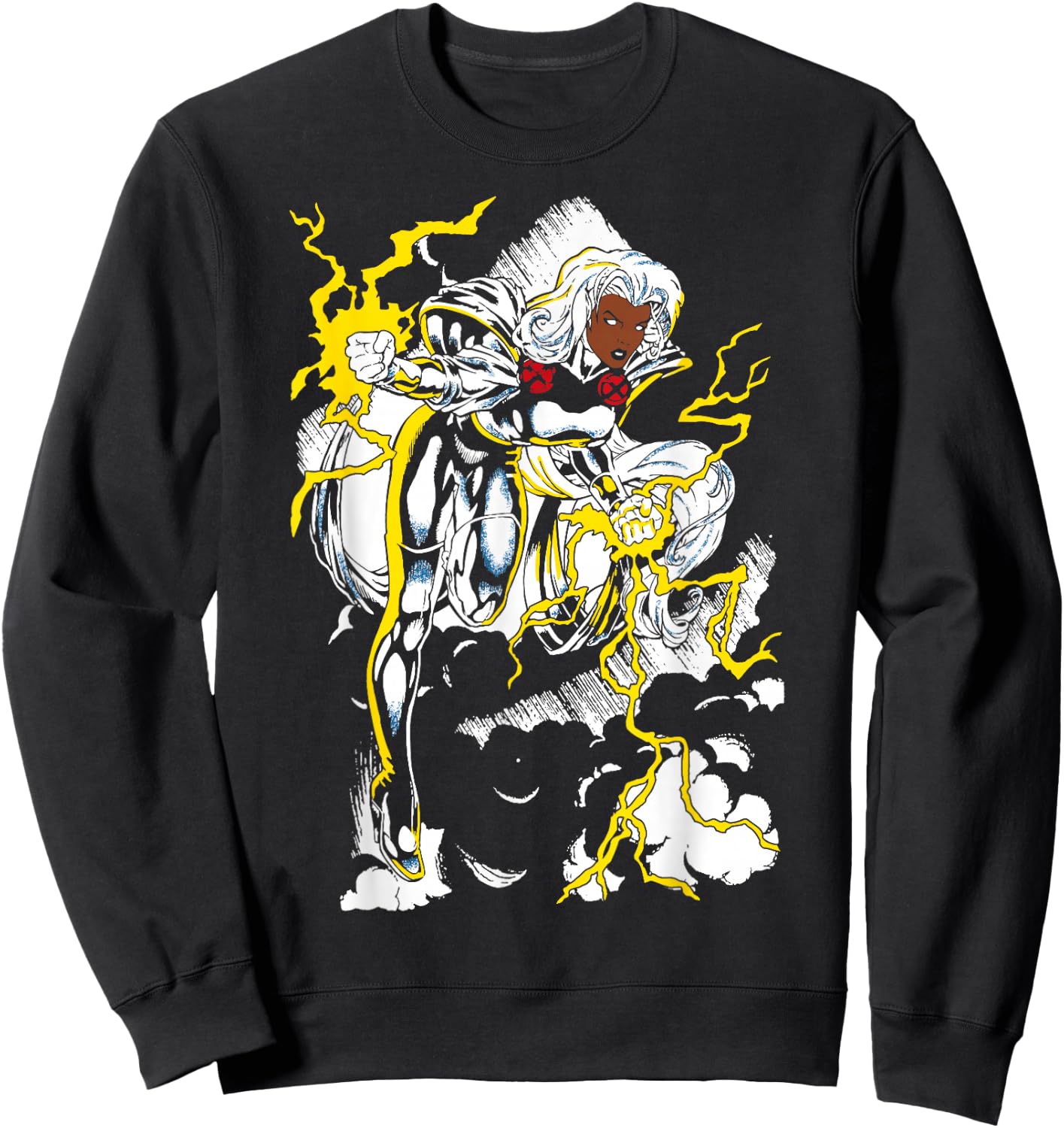 Marvel X-Men Storm Action Pose Retro Graphic Sweatshirt - Sweatshirt | Black