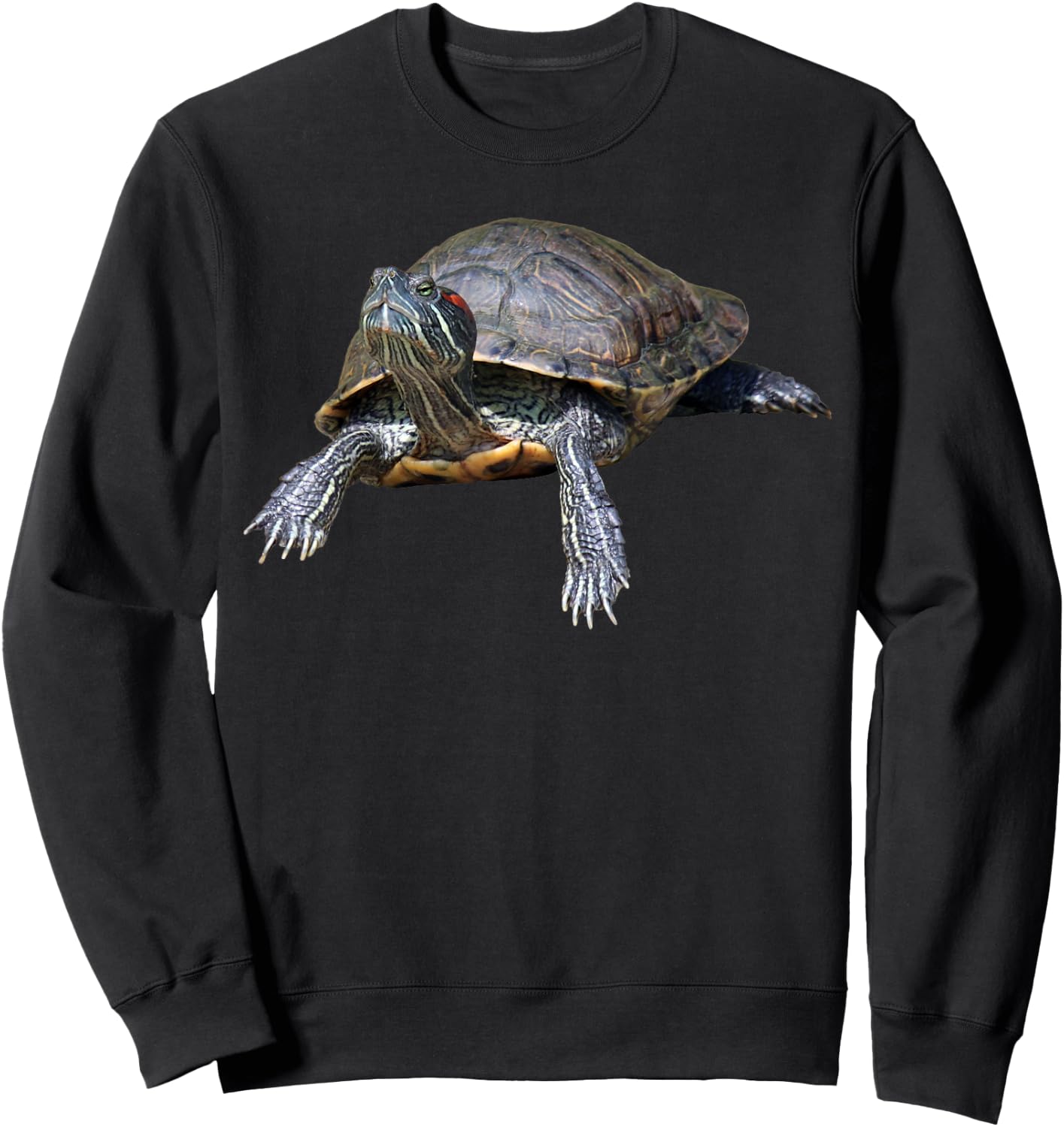Red-Eared Slider Turtle Sweatshirt - Sweatshirt | Black