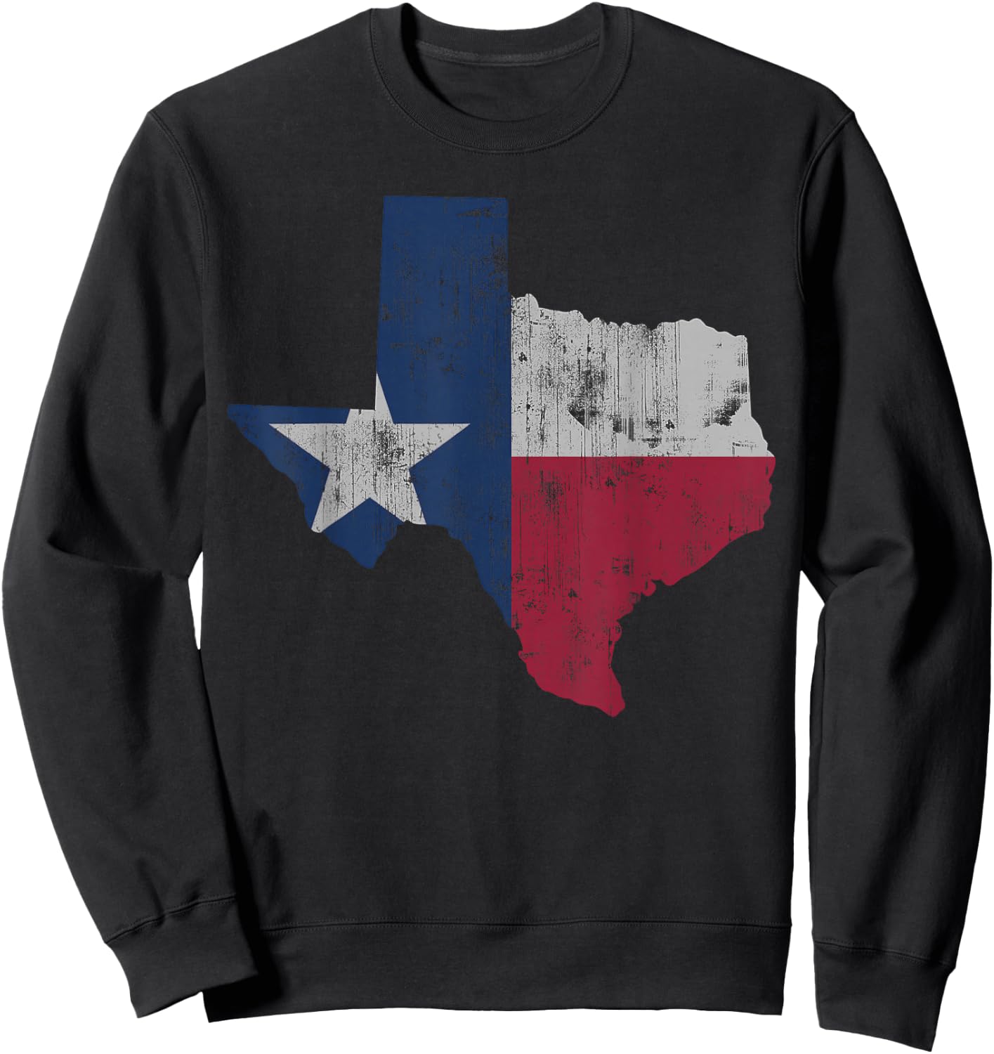 Retro Texas Flag Map Men Women Kids Youth Boys Girls Toddler Small Sweatshirt - Sweatshirt | Black