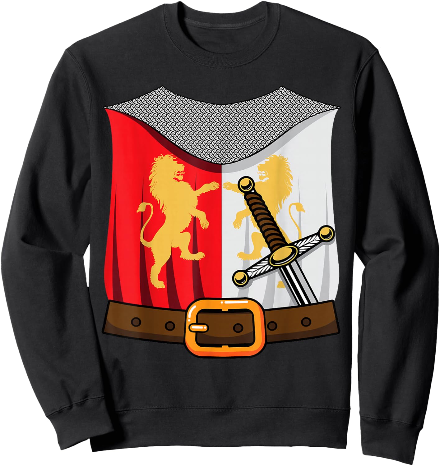 Medieval Knight Costume Funny Halloween Costume Shirt Sweatshirt - Sweatshirt | Black