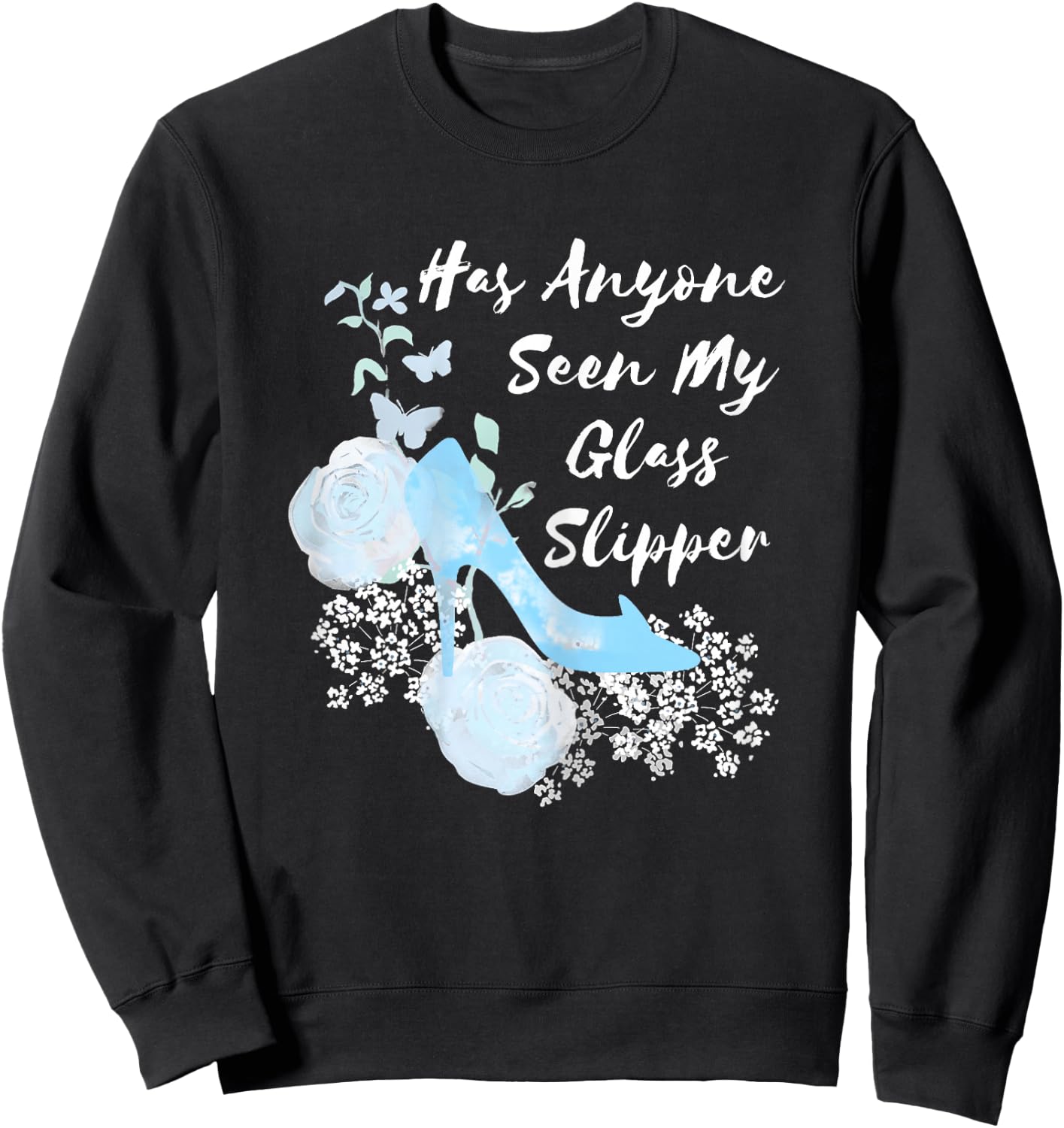 Disney Cinderella Glass Slipper Graphic Sweatshirt - Sweatshirt | Black