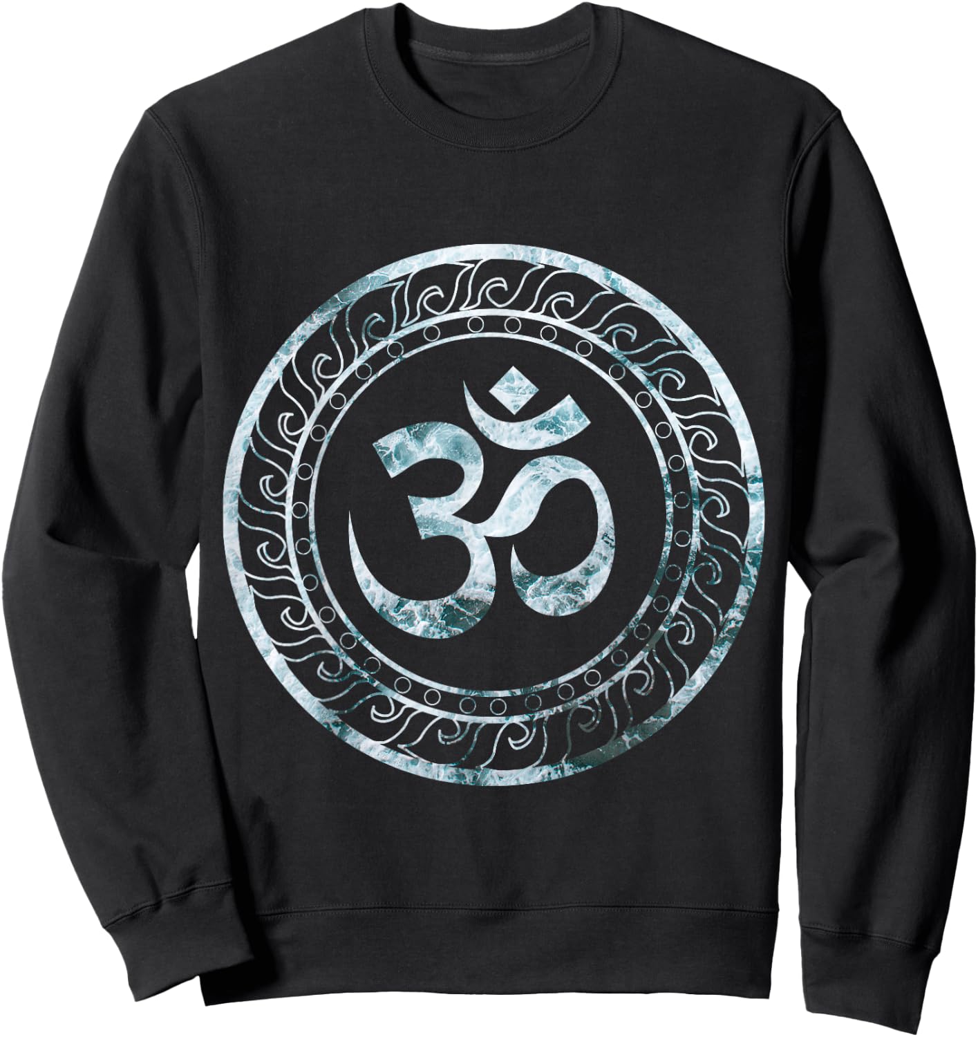Om Ohm Aum Symbol Spiritual Yoga Sweatshirt - Sweatshirt | Black