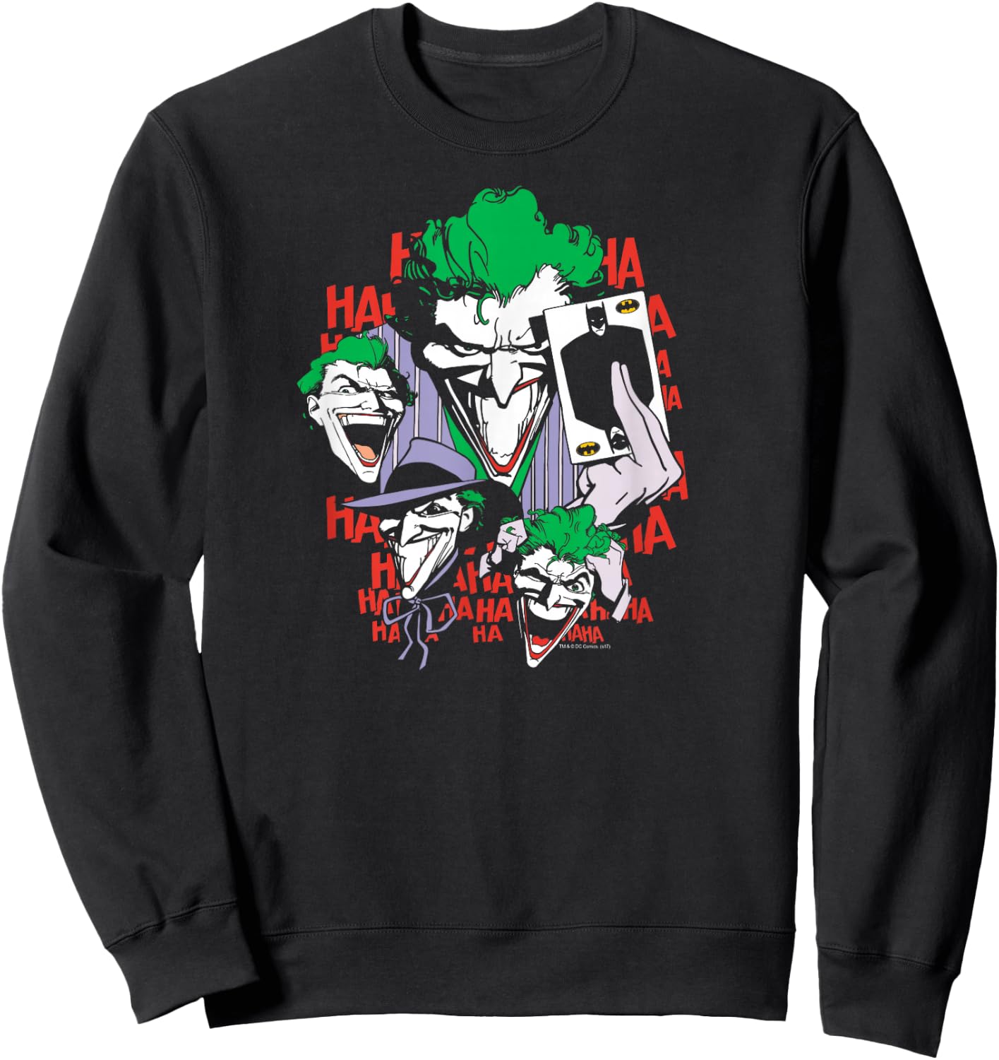 Batman the Joker Four of a Kind T Shirt Sweatshirt - Sweatshirt | Black