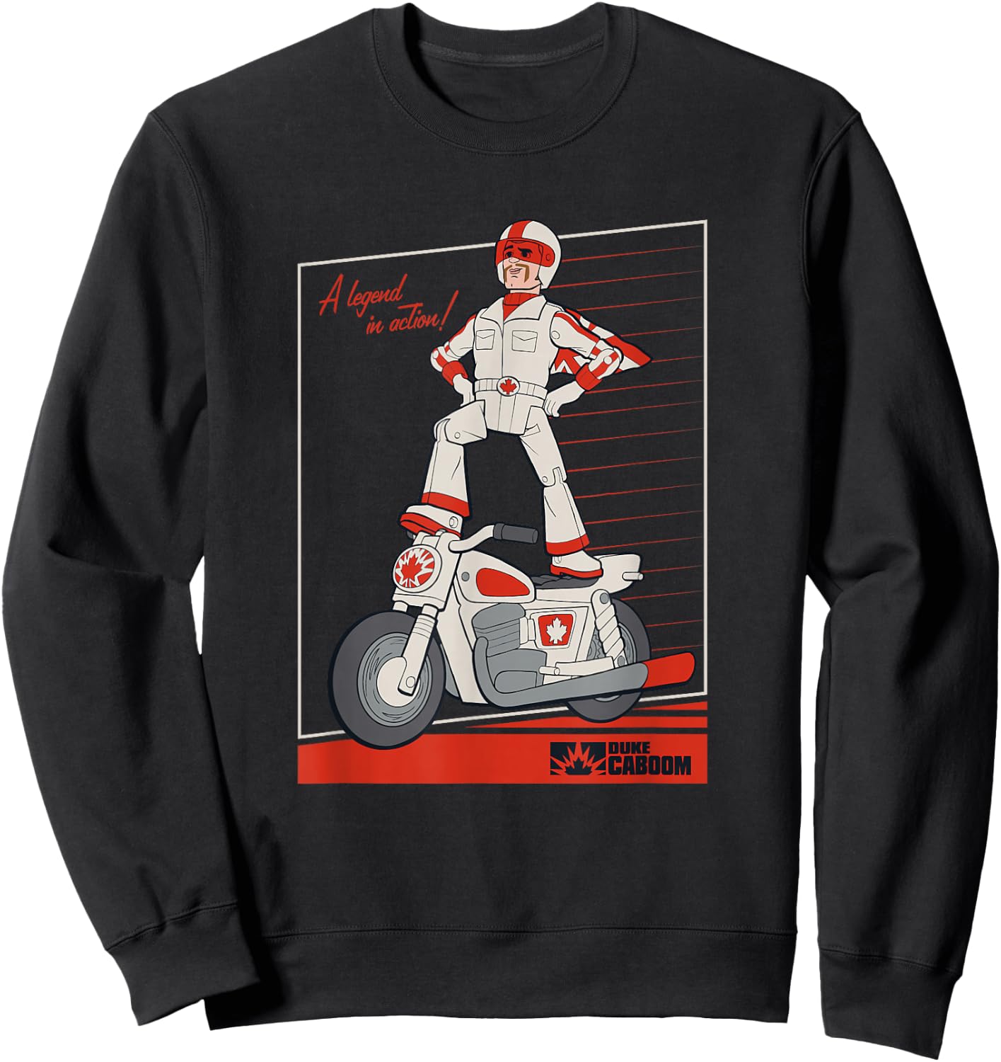 Disney Pixar Toy Story 4 Duke Caboom Legend Sweatshirt - Sweatshirt | Black