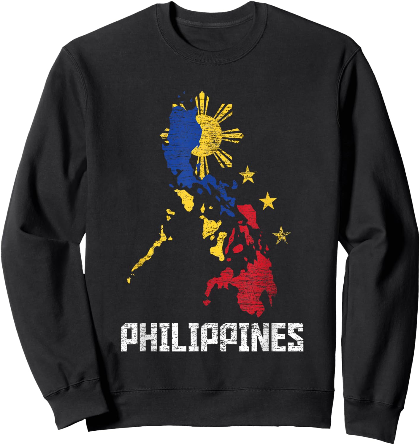 Philippine Flag Manila Philippines Filipino Sweatshirt - Sweatshirt | Black