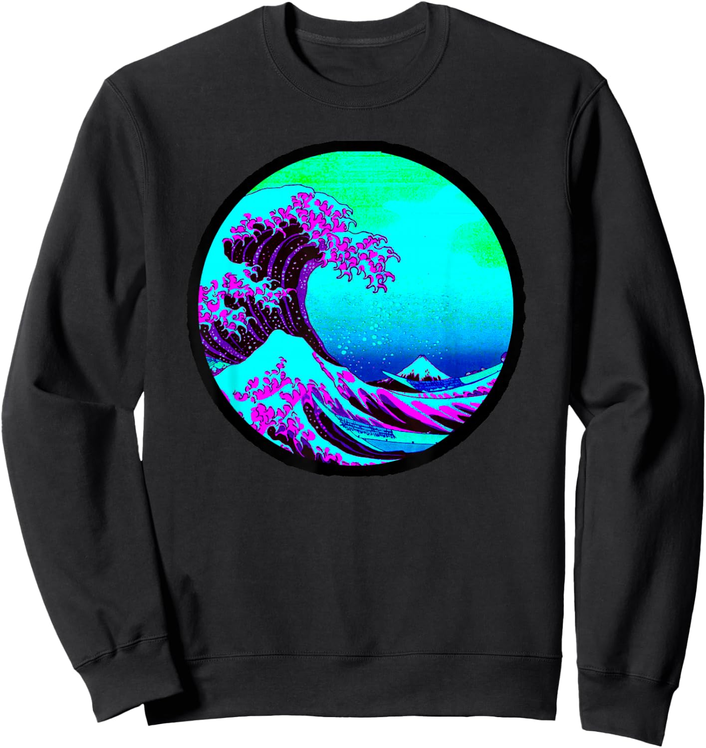 Wave of Kanagawa Japanese Retro Print Ukiyo-e Artist Hokusai Sweatshirt - Sweatshirt | Black