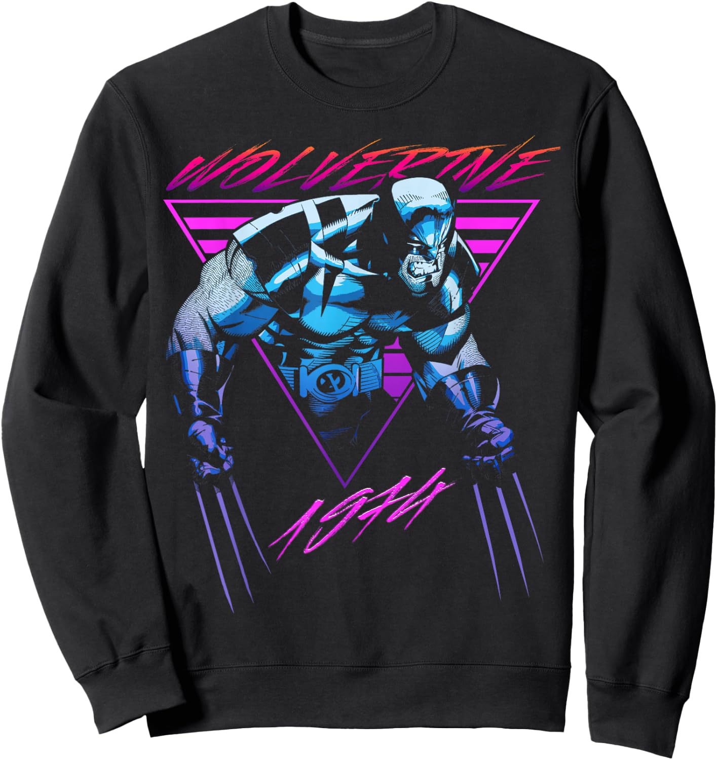 Marvel X-Men Wolverine Neon Retro Logan Sweatshirt - Sweatshirt | Black