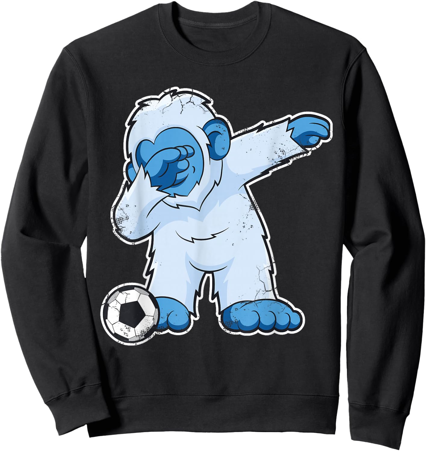 Soccer Dabbing Bigfoot Yeti Abominable Snowman Sweatshirt - Sweatshirt | Black
