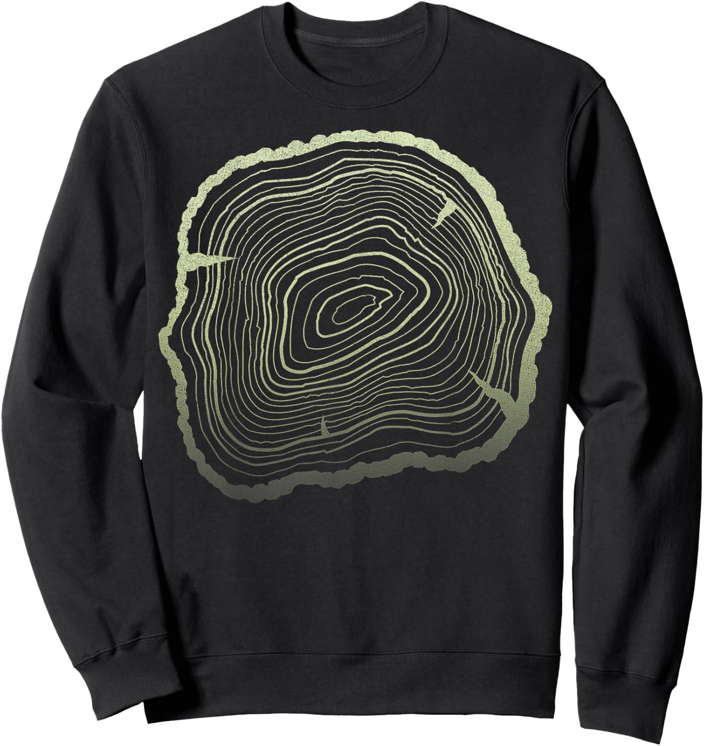 Tree Cross Section Rings Sketch Sweatshirt - Sweatshirt | Black