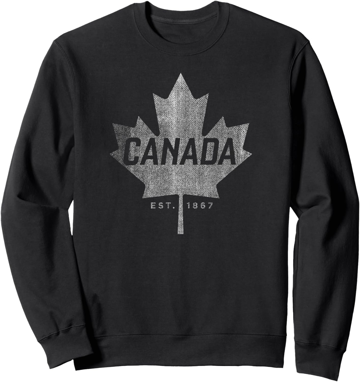 Canada Maple Leaf - Canada Est. 1867 Vintage Sport Sweatshirt - Sweatshirt | Black