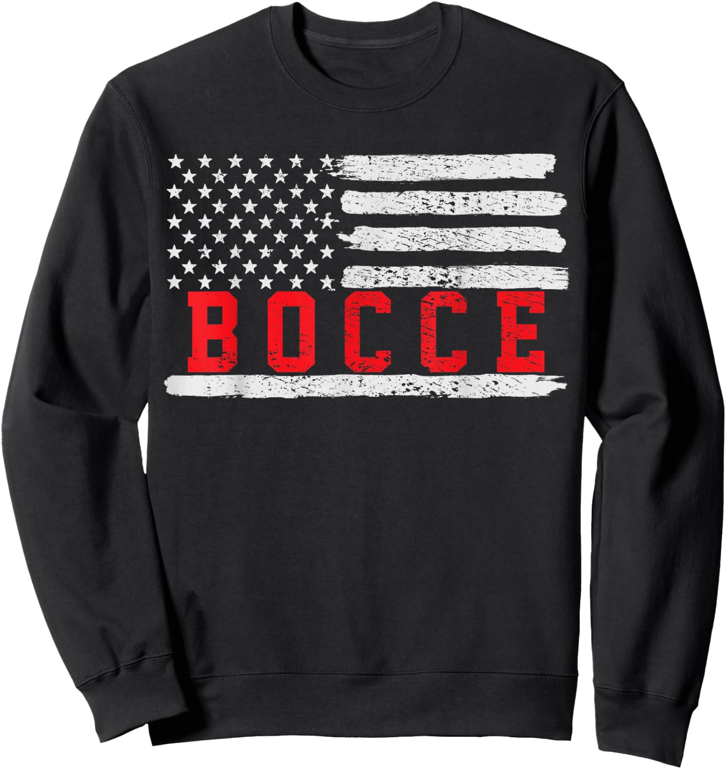 Bocce USA Flag Sweatshirt - Sweatshirt | Black