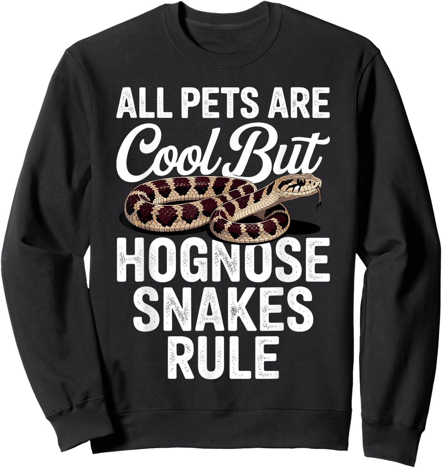 Cool Hognose Snake Art Women Herpetology Hognose Sweatshirt - Sweatshirt | Black