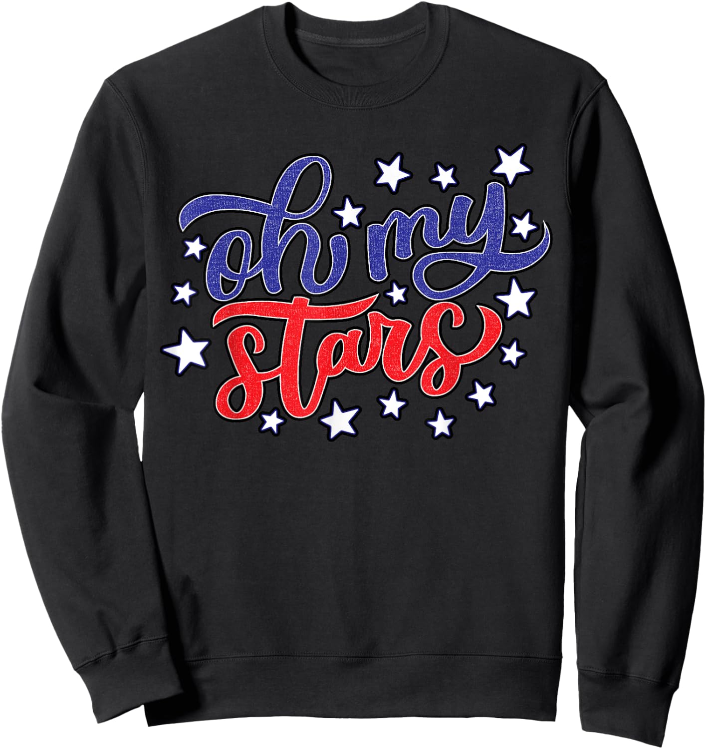 Southern Oh My Stars 4th of July Shirt Girls USA Patriotic Sweatshirt - Sweatshirt | Black