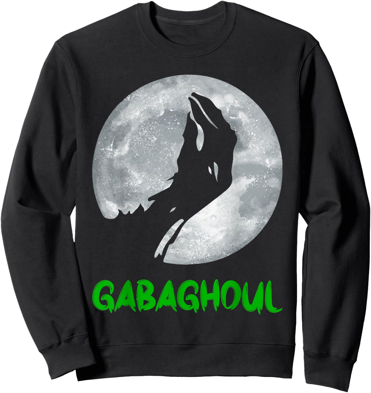 Gabaghoul Funny Hand Moon Bigfoot Santa Christmas Tree Light Sweatshirt - Sweatshirt | Black