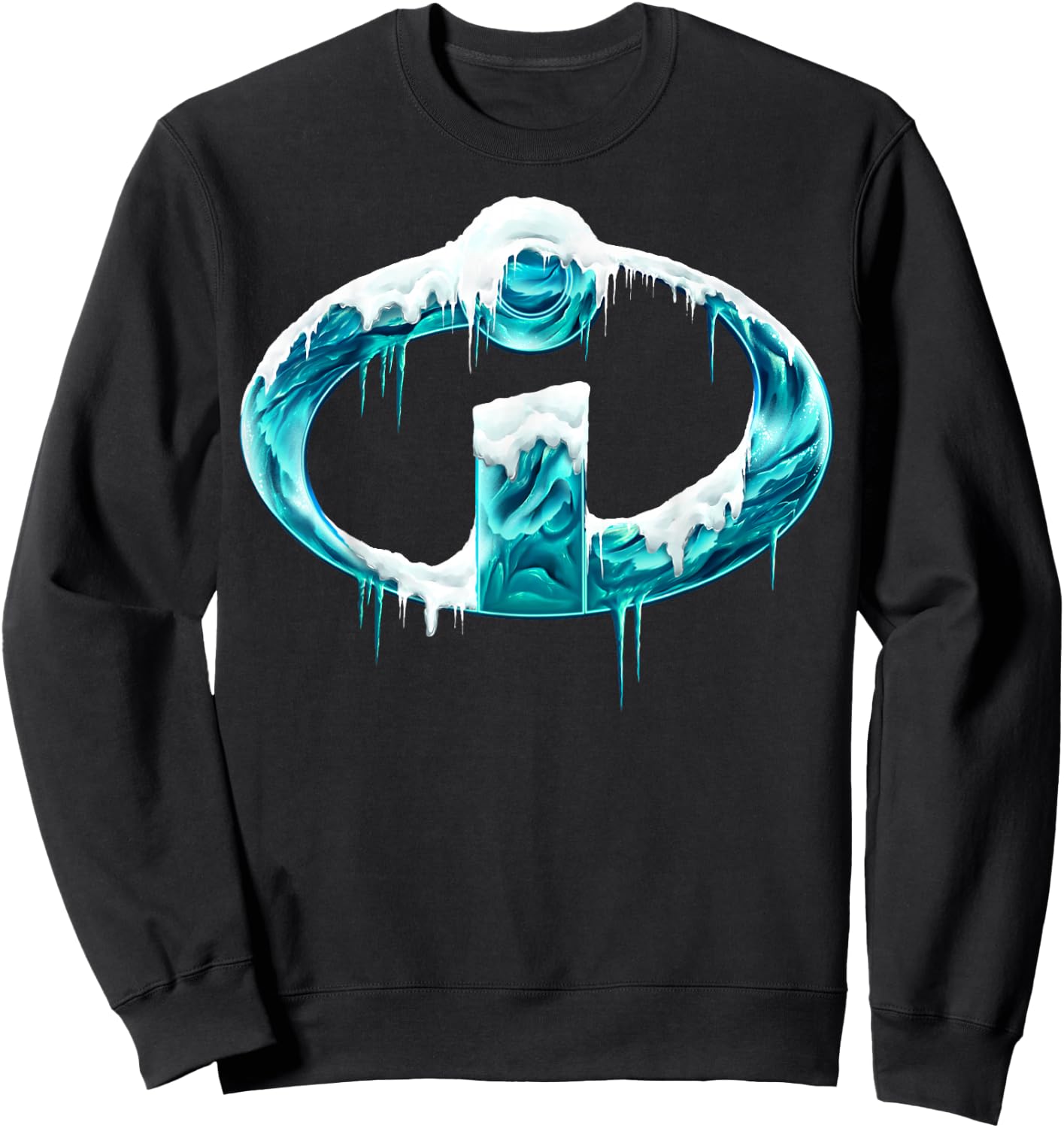 Disney Pixar Incredibles Frost Logo Graphic Sweatshirt - Sweatshirt | Black