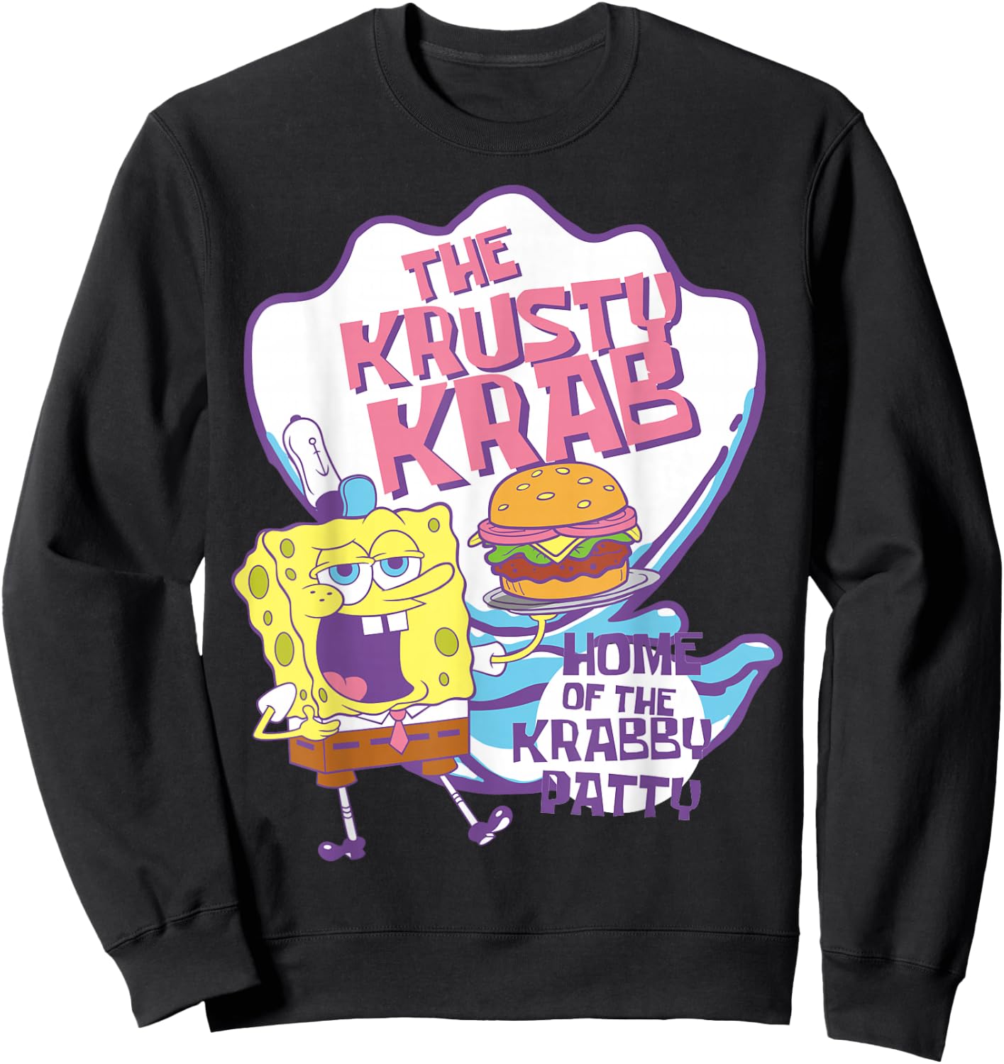 Spongebob Squarepants Pastel Krusty Krab Sweatshirt - Sweatshirt | Black