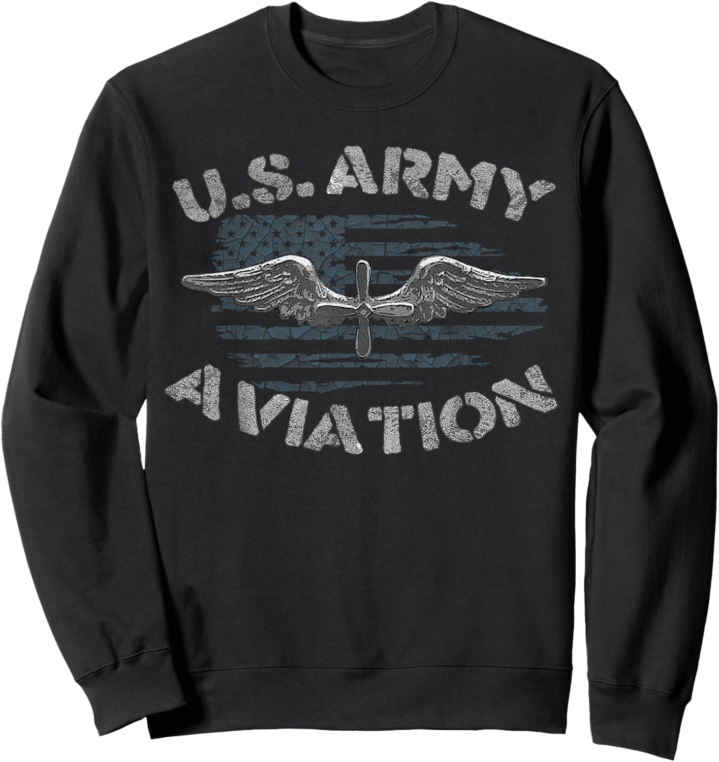 Aircraft Mechanic Flight Instructor Flying Xmas US Army Aviation US Airplanes Pilot , Adult , Black, Small, Short Sleeve, Classic Fit, Cotton 80% Polyester 20%, Aviation Pilot Sweatshirt - Sweatshirt | Black