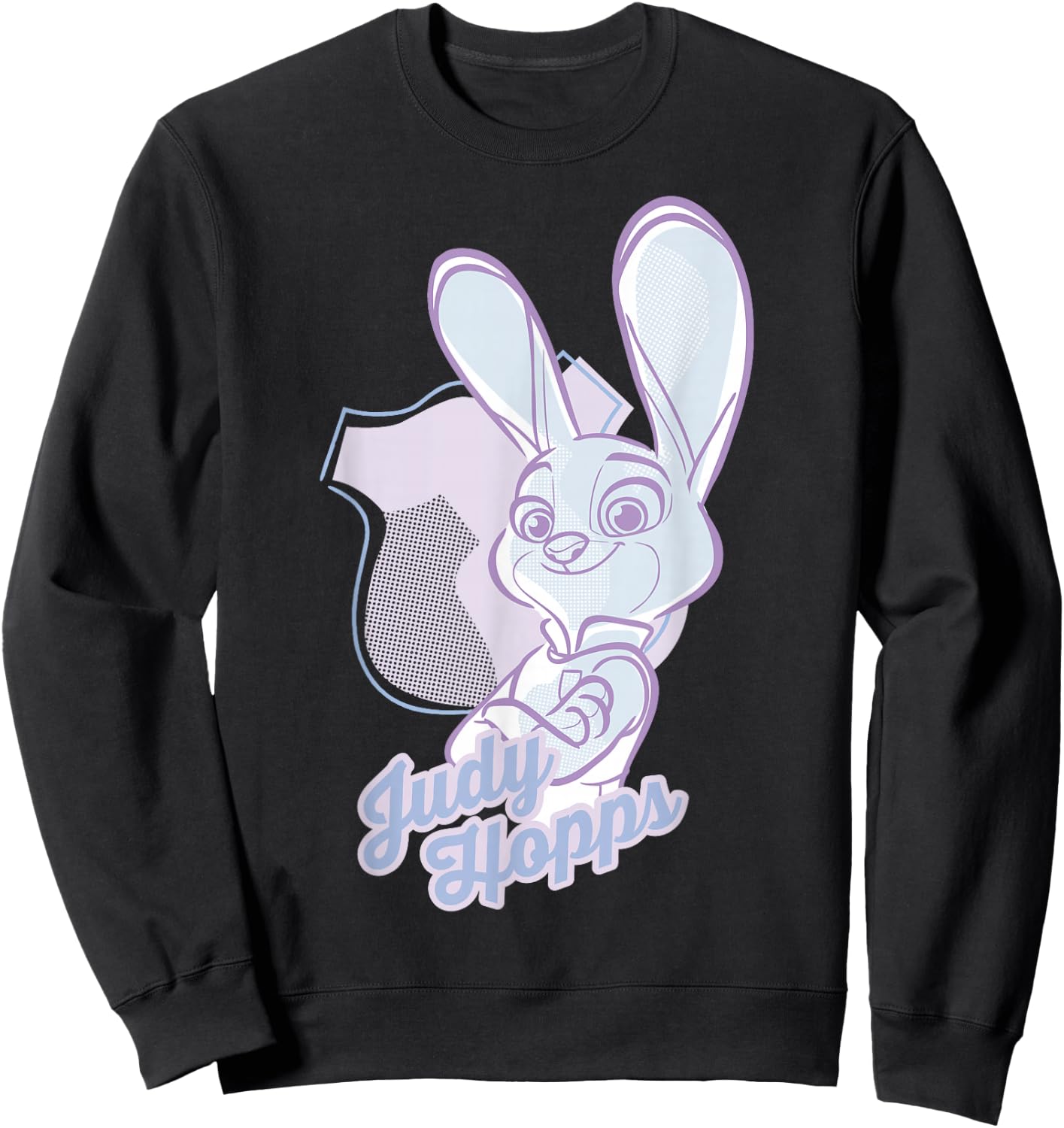 Disney Zootopia Juddy Hopps Pastel Line Pop Graphic Sweatshirt - Sweatshirt | Black