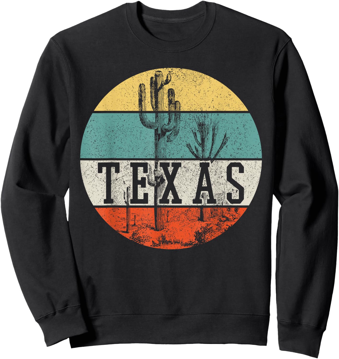 Texas State Country Retro Vintage Sweatshirt - Sweatshirt | Black