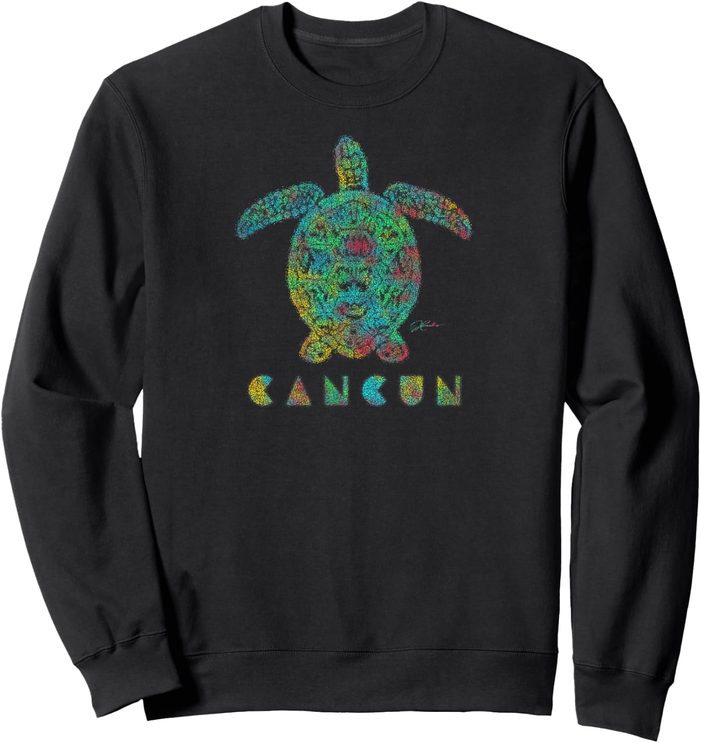 JCombs: Cancun Sea Turtle Sweatshirt - Sweatshirt | Black
