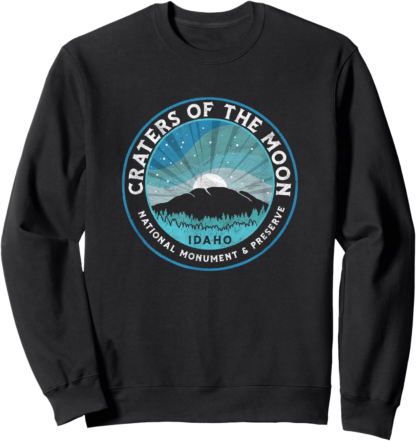 Craters of the Moon National Monument - Vintage Idaho Sweatshirt - Sweatshirt | Black