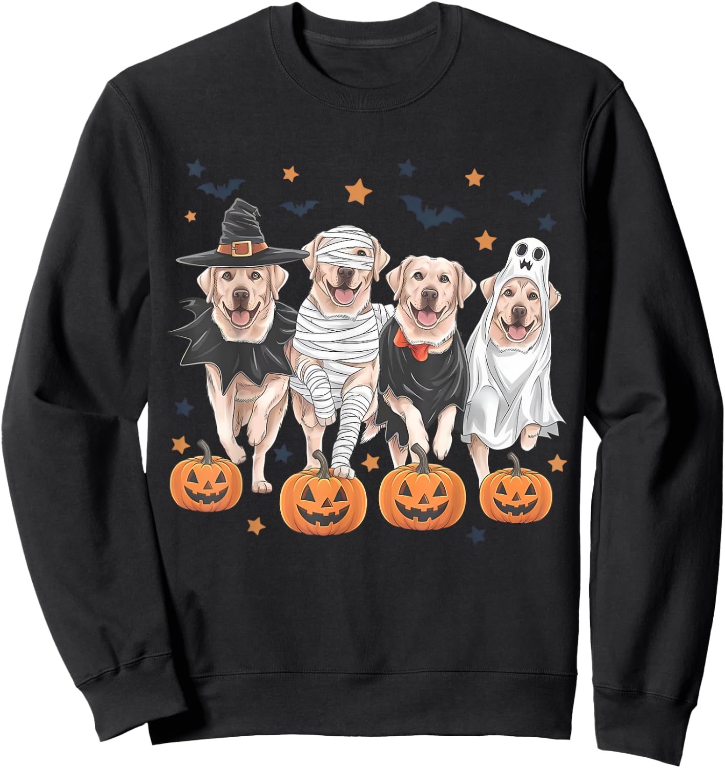 Retro Witch Labrador Retriever Halloween Labrador Dog Lover Sweatshirt - Sweatshirt | Black