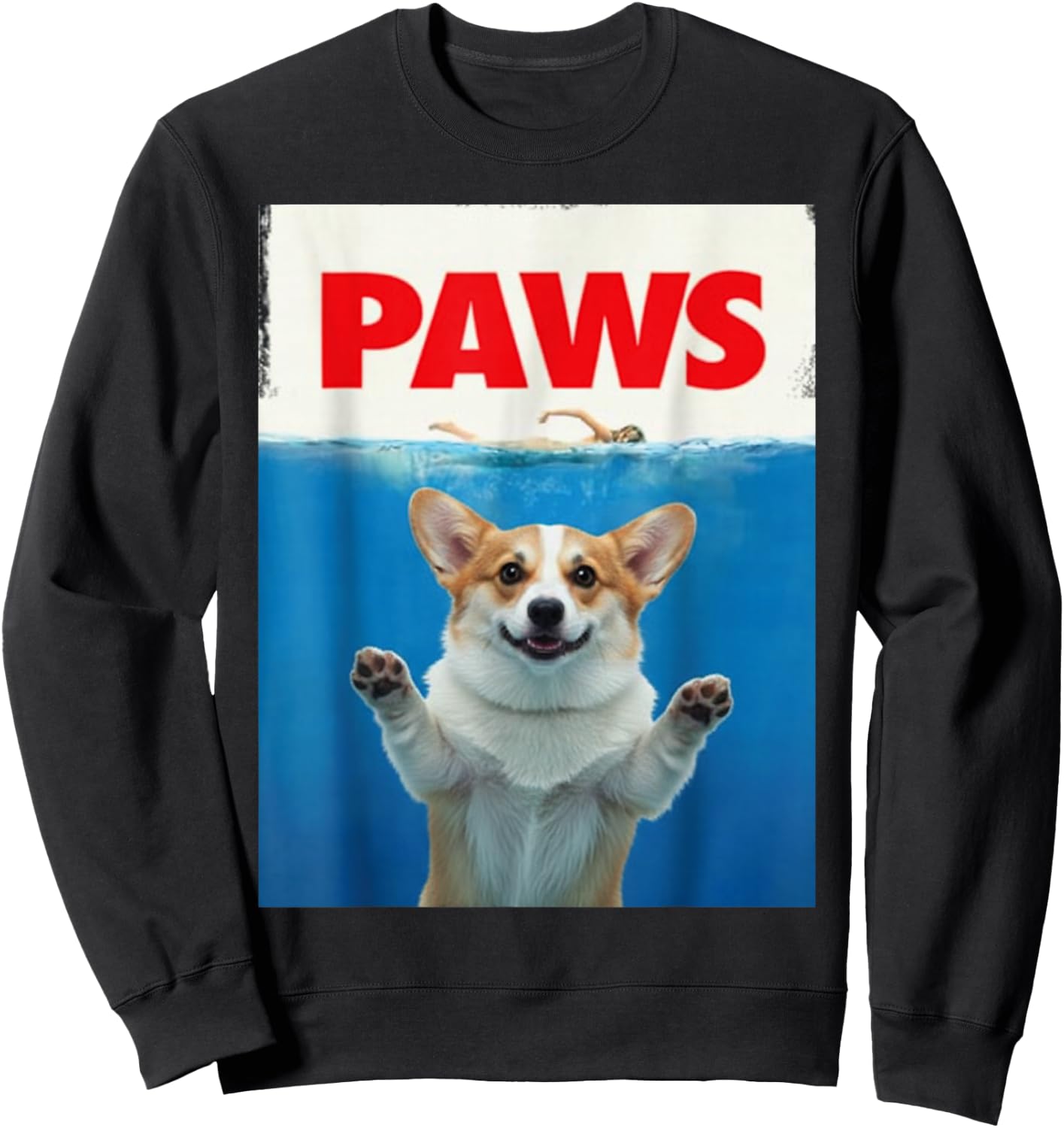 Paws Corgi Dog Shirts Funny Dog Gifts Women Kid Sweatshirt - Sweatshirt | Black
