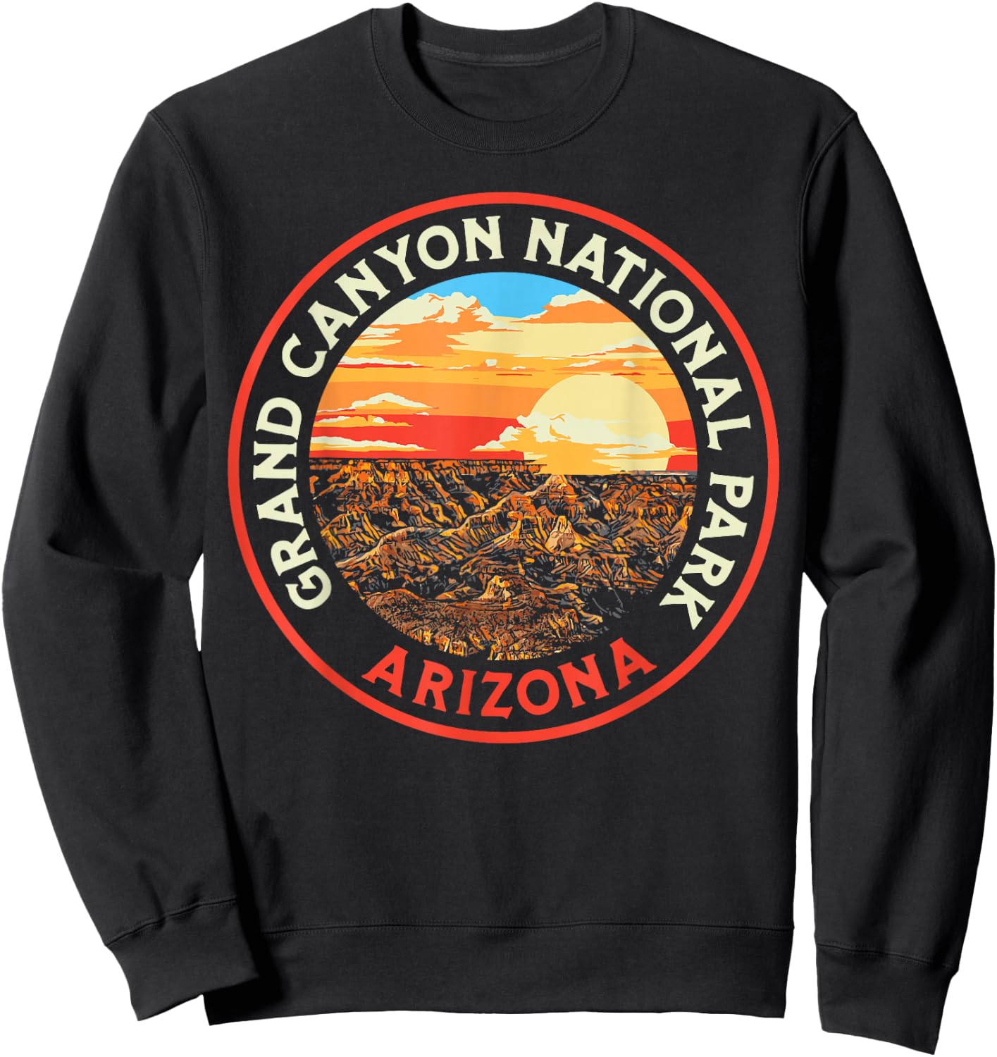 Vintage Grand Canyon National Park Retro 80s Graphic Sweatshirt - Sweatshirt | Black