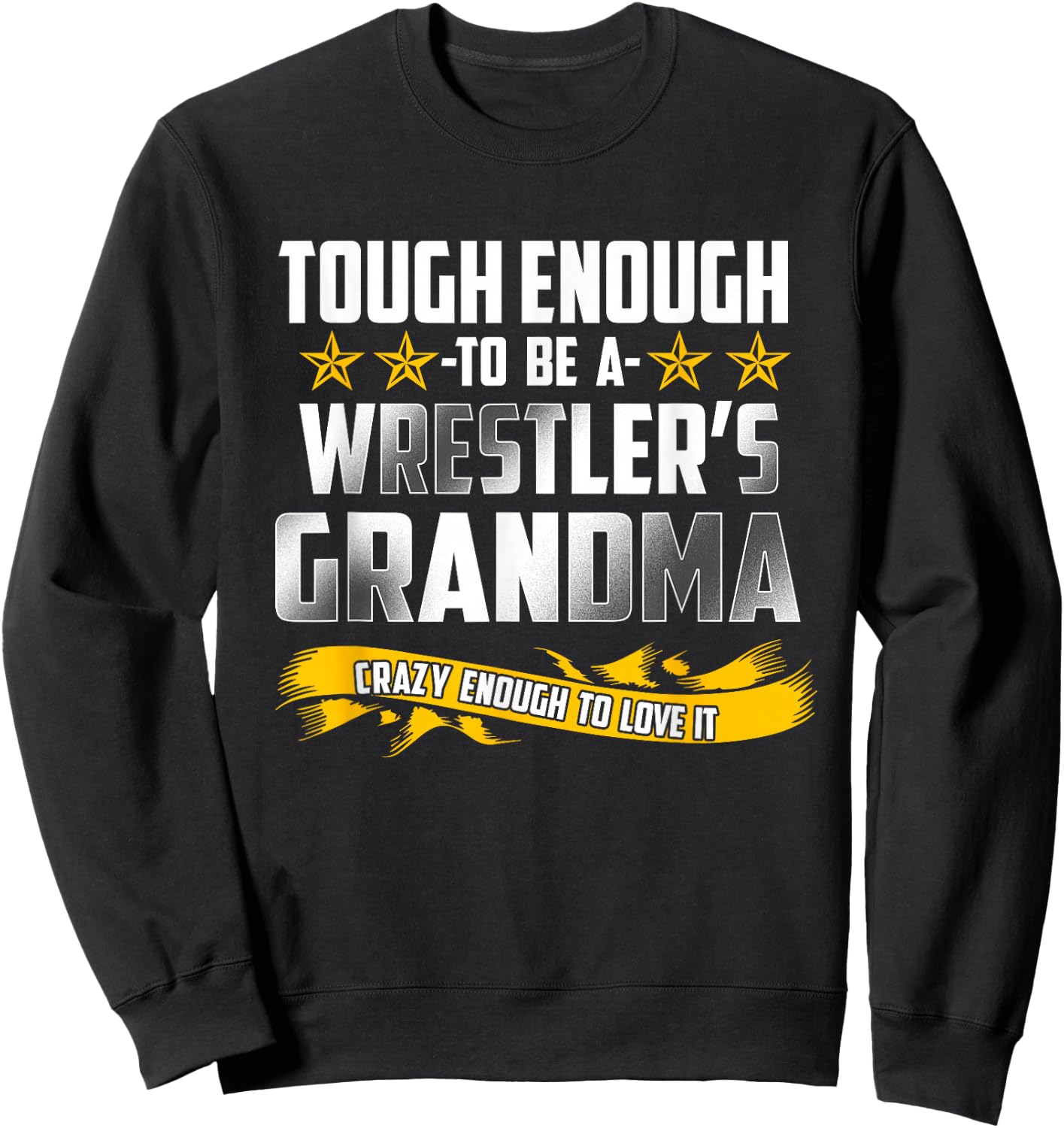 Wrestling Grandma Funny Wrestler T Shirt Gift Sweatshirt - Sweatshirt | Black