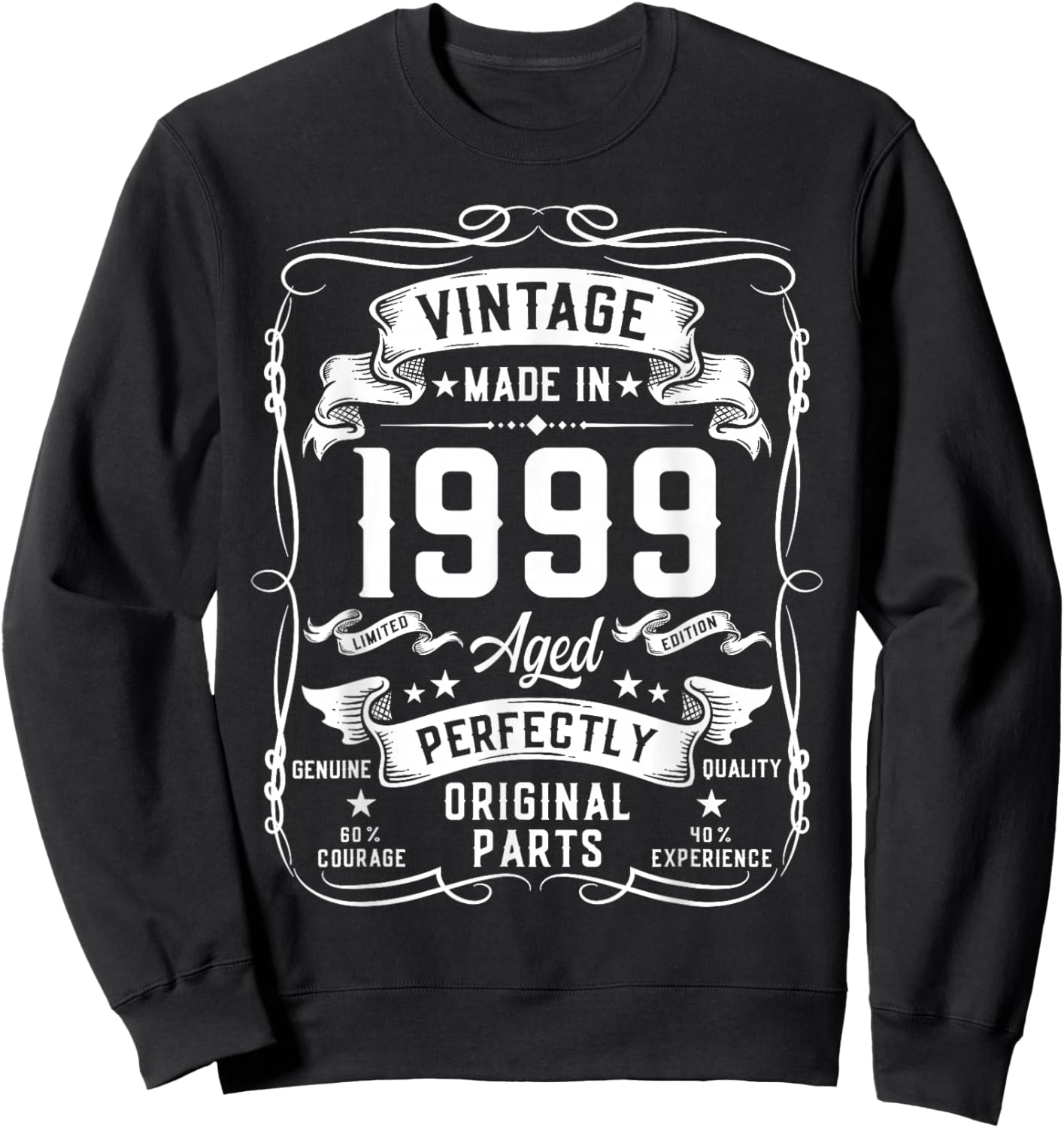 Vintage 1999 27yr 27th Birthday Gifts 27 Years Old Sweatshirt - Sweatshirt | Black