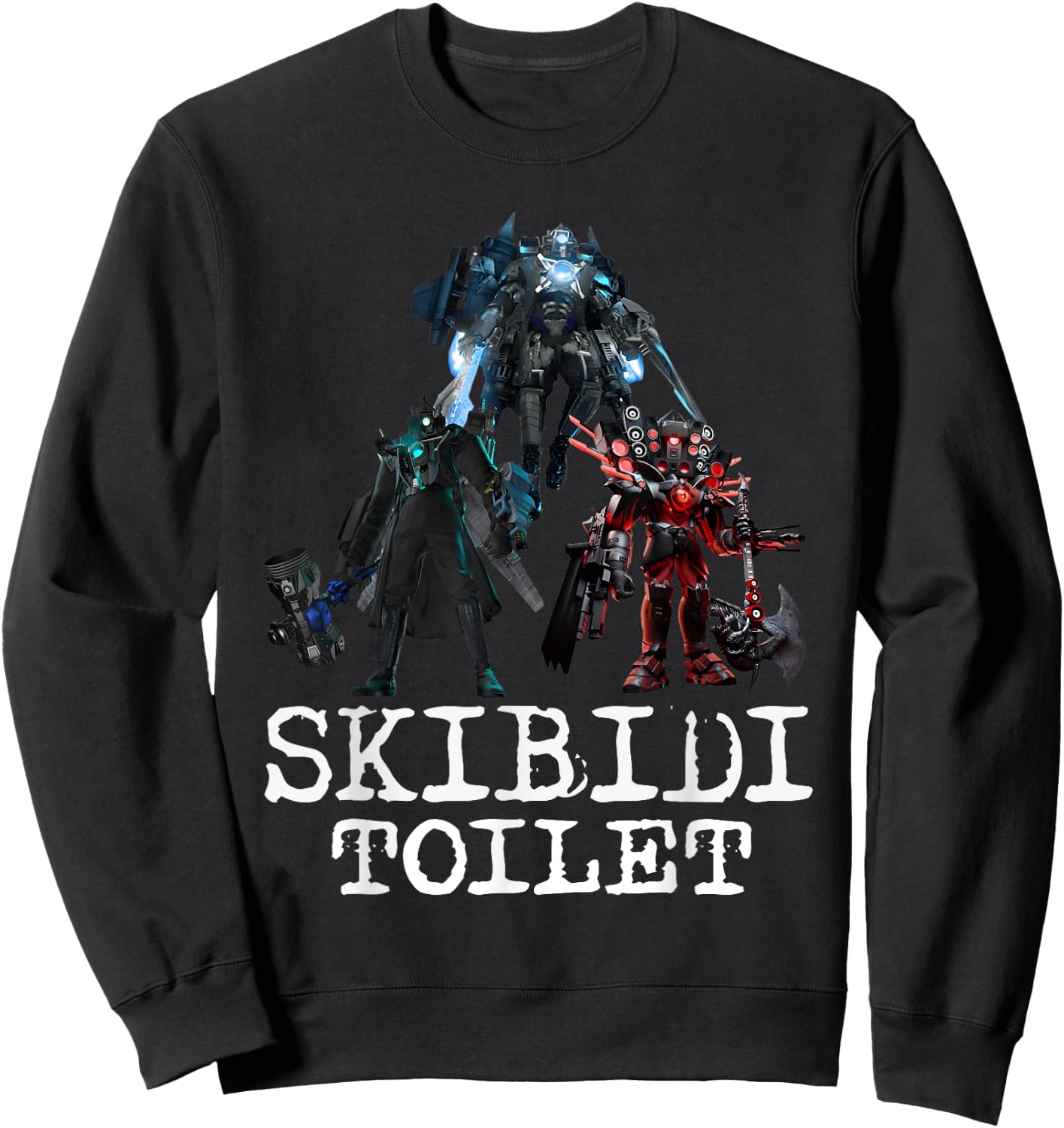 Birthday Boy Gifts for Kids, Adults Skibidi toilet Sweatshirt - Sweatshirt | Black