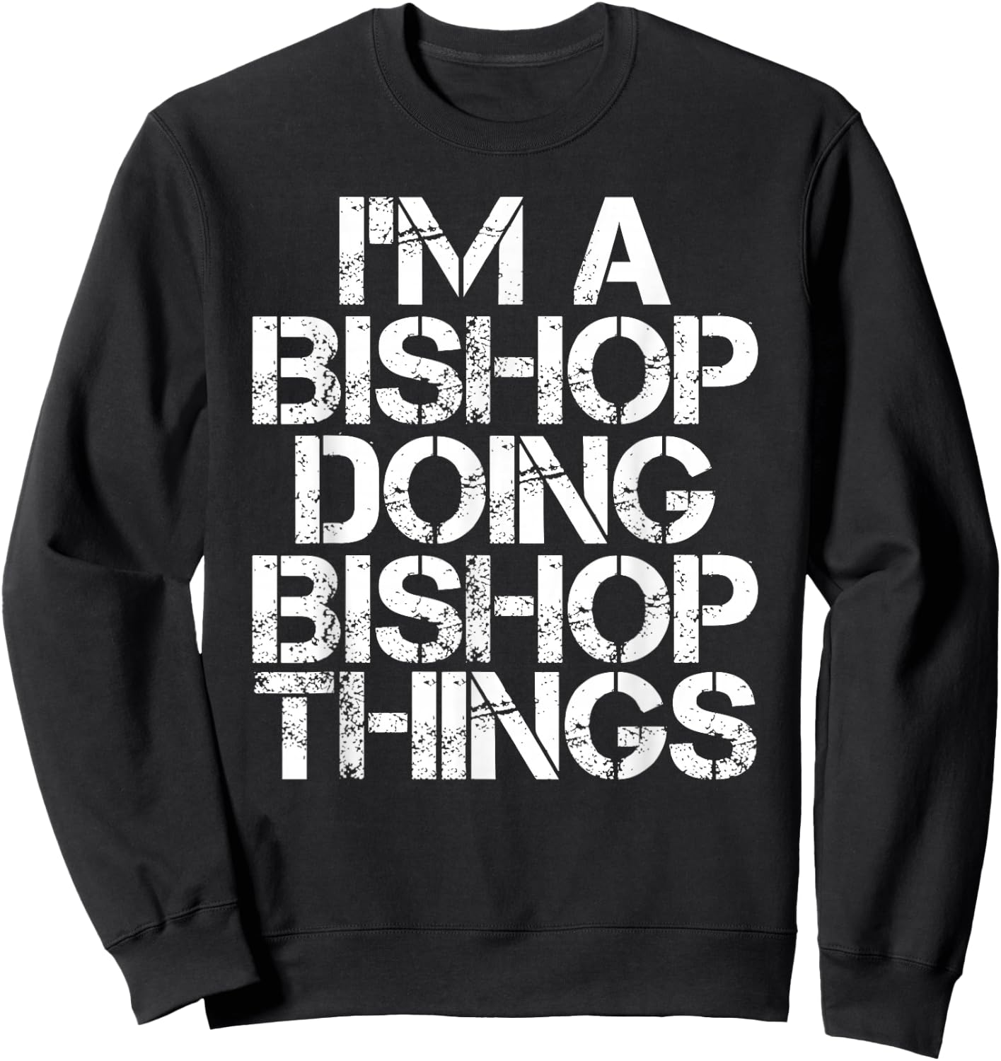 BISHOP Funny Surname Family Tree Birthday Reunion Gift Sweatshirt - Sweatshirt | Black