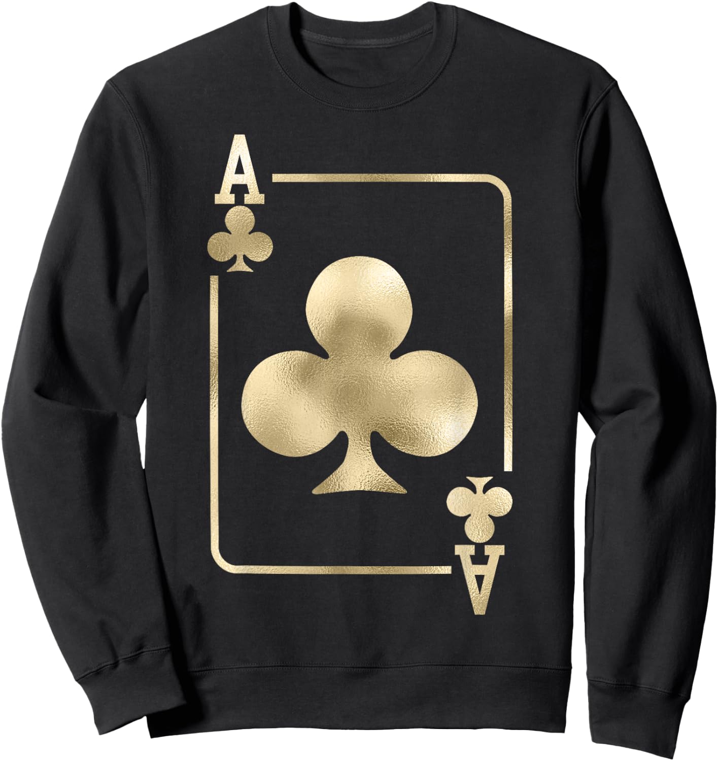 Ace of Clubs Playing Card Halloween Costume Glam Sweatshirt - Sweatshirt | Black